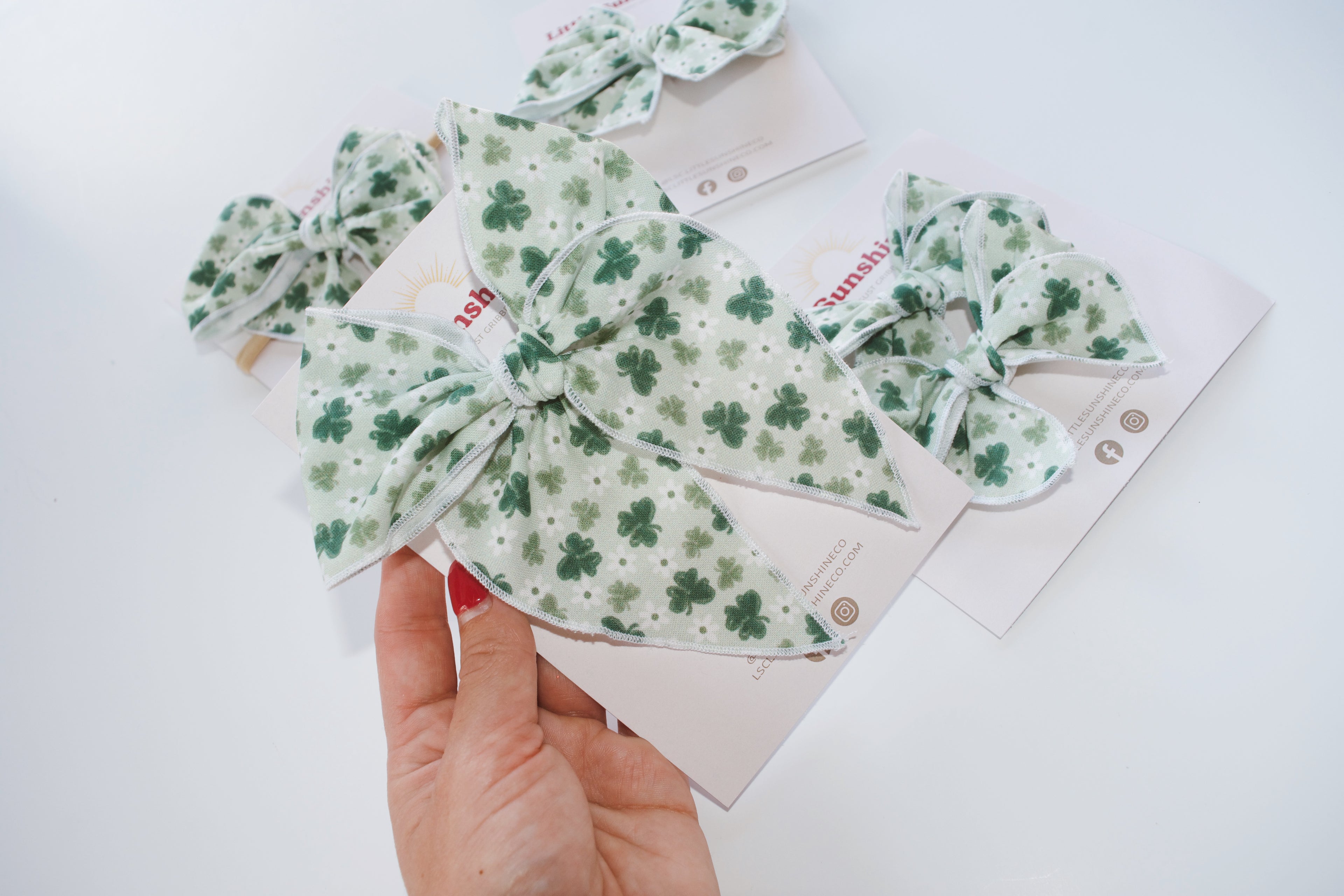 Shamrock Hair Bows☘️