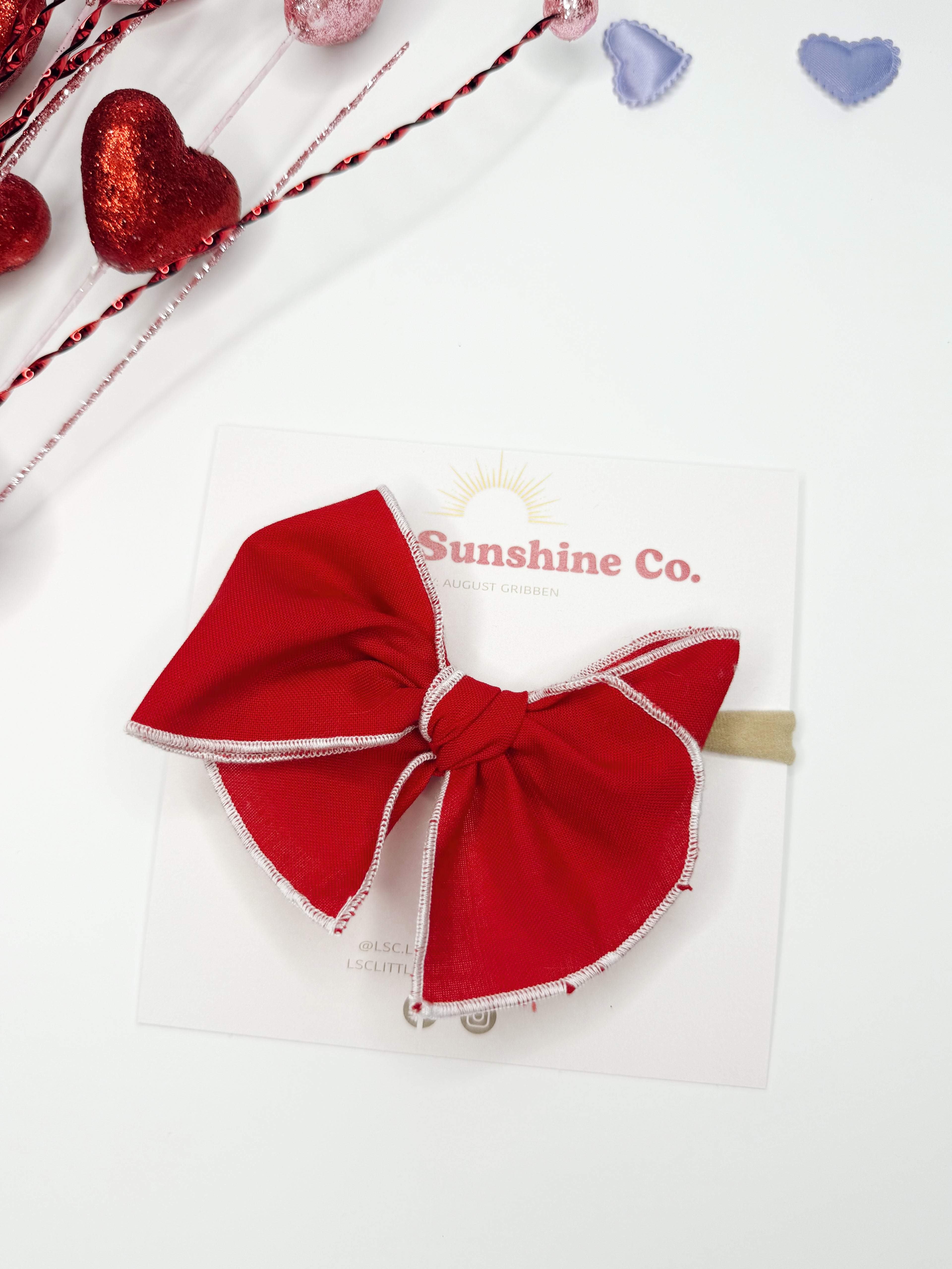 True Red Fable Hair Bows