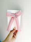 Pink Waffle Knit Hair Bows