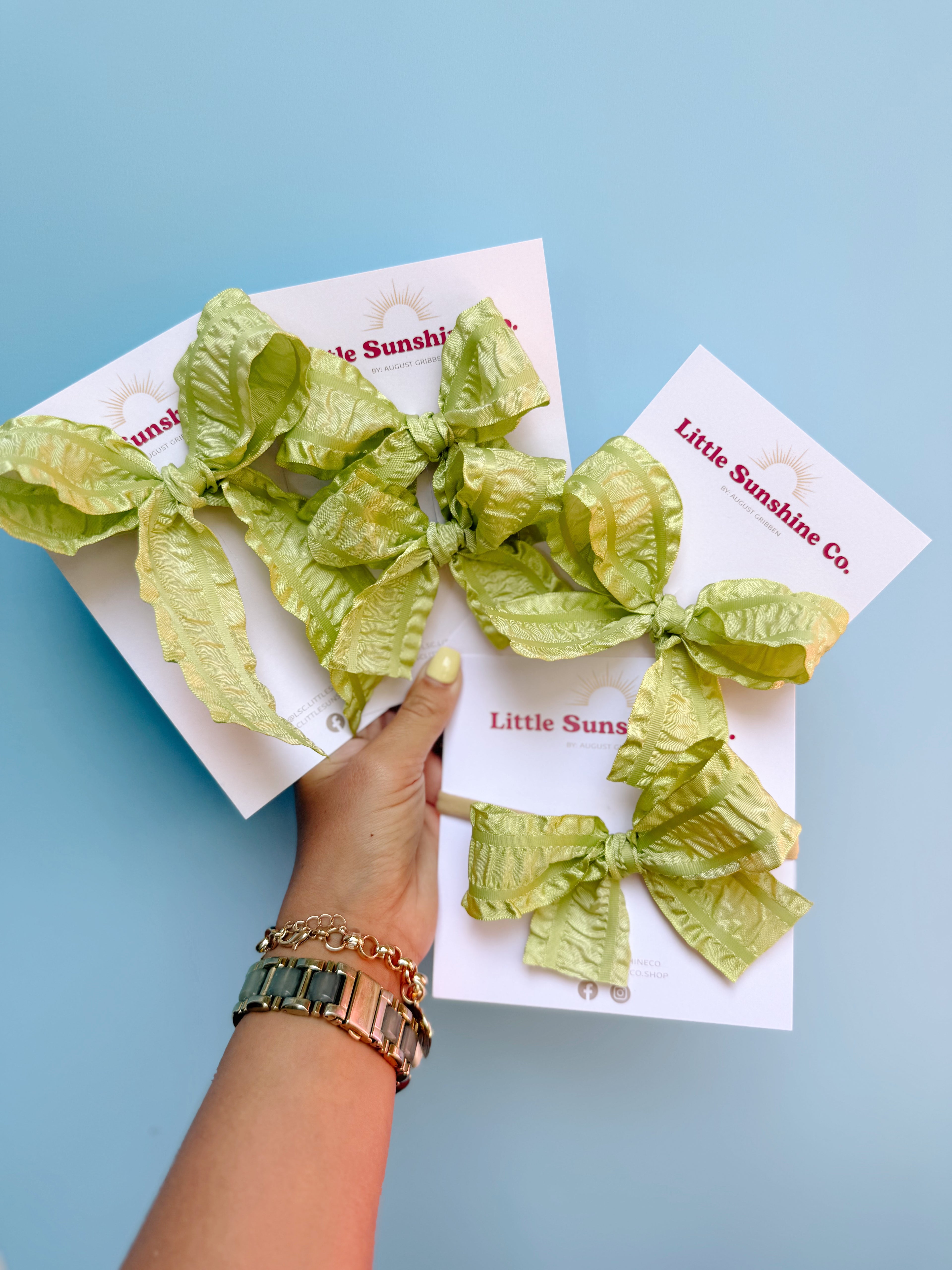 Key Lime Breeze Hair Bows 🍋‍🟩