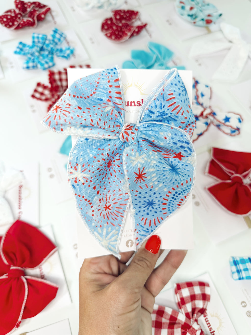 Freedom Skies Hair Bows