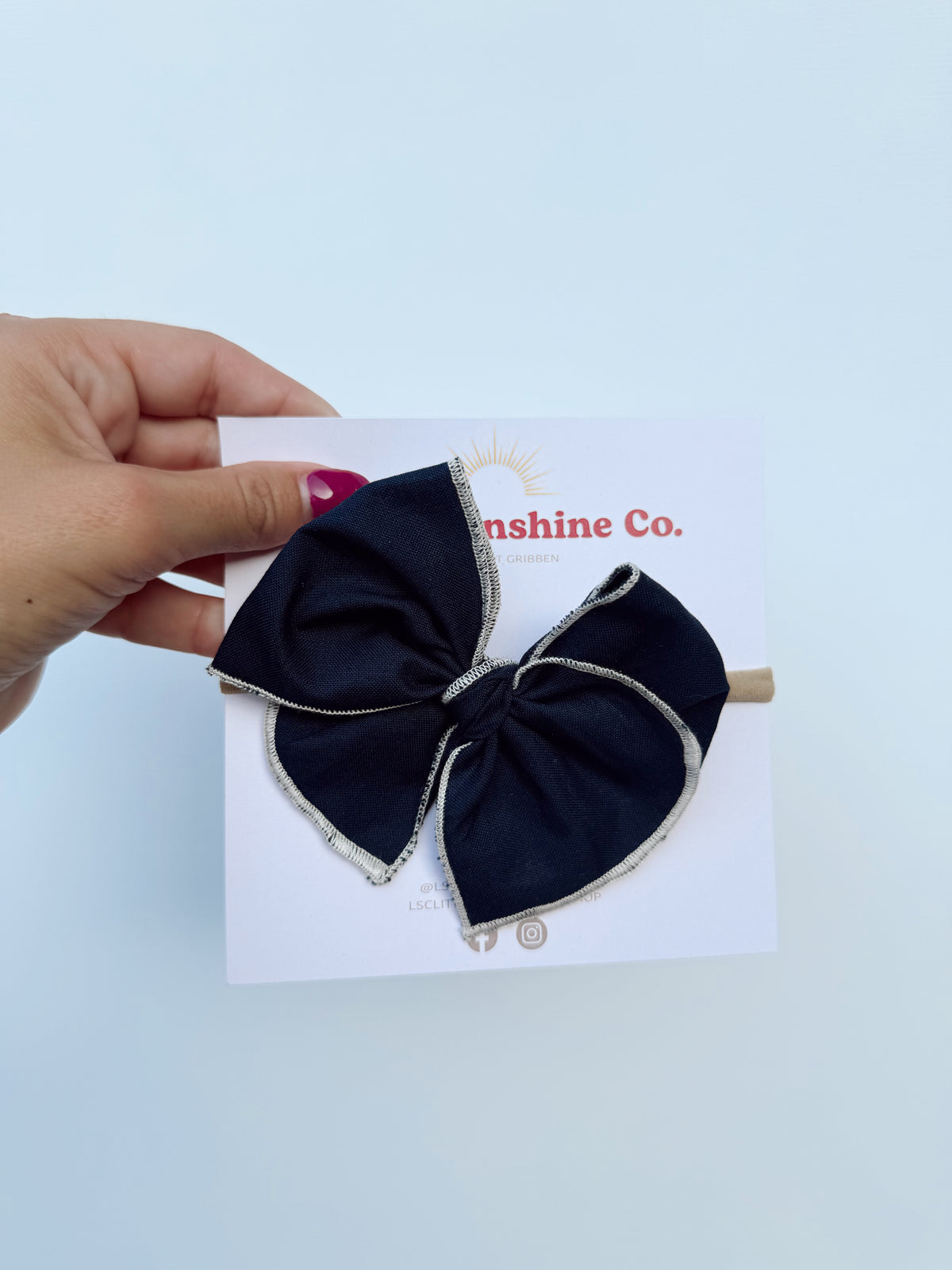 Navy Hair Bows 🌙