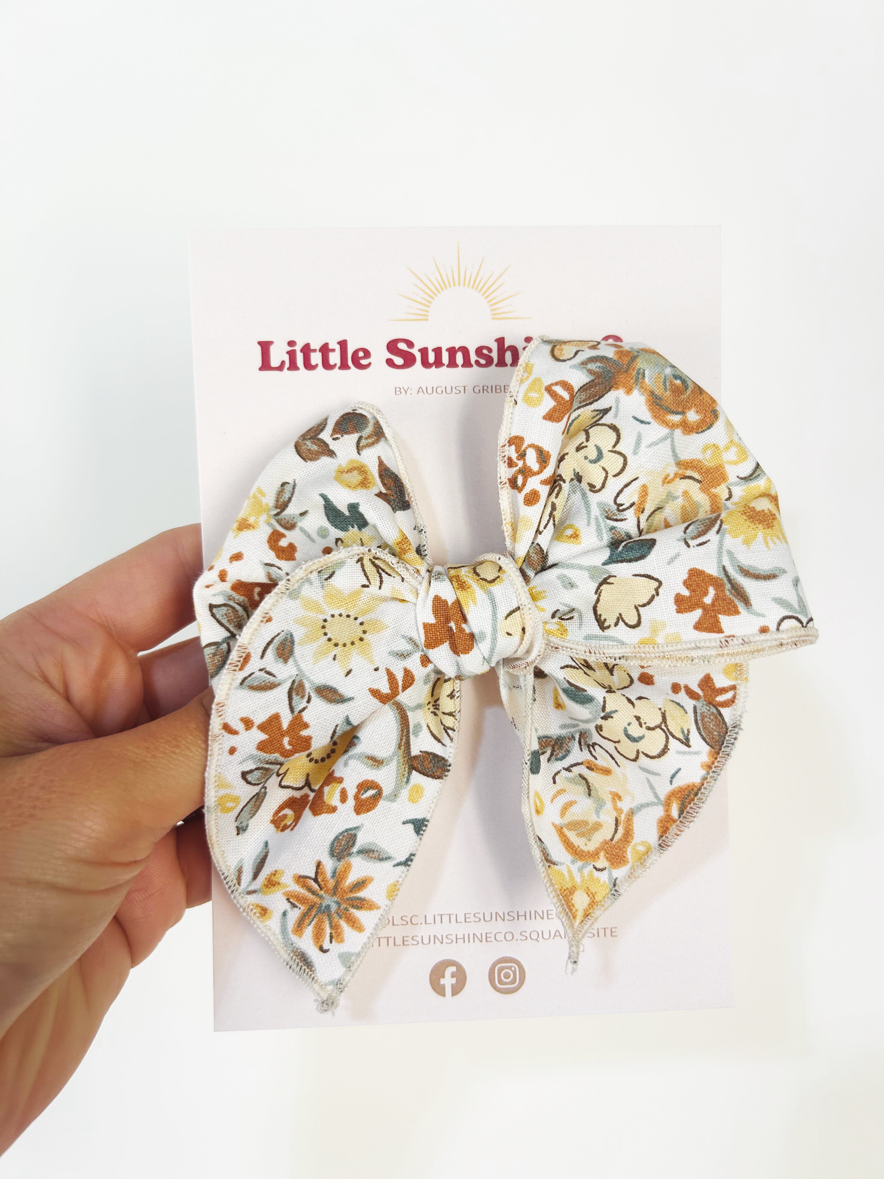 Yellow Floral Fable Bows