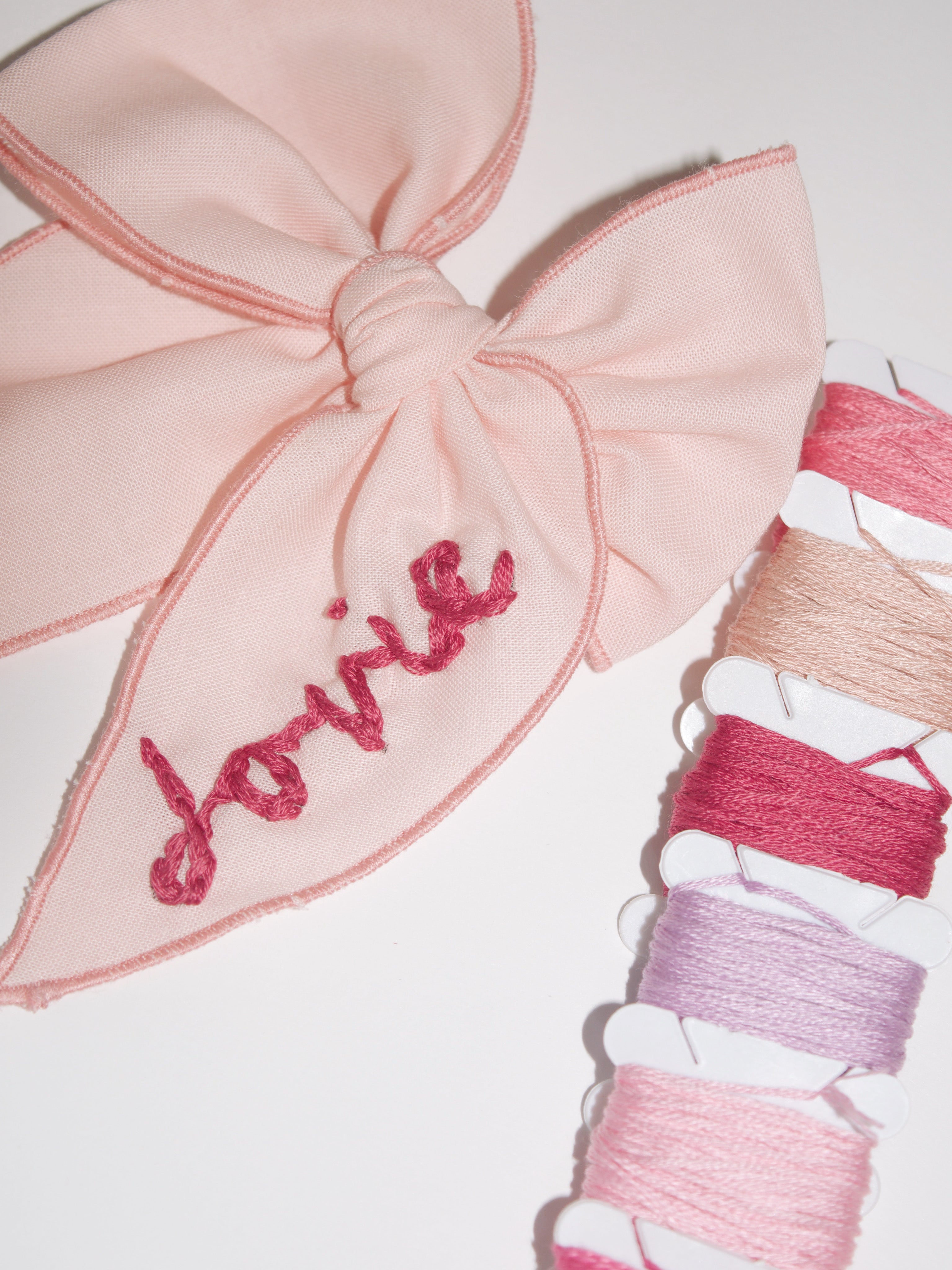 Personalized Hand-Embroidered Hair Bows