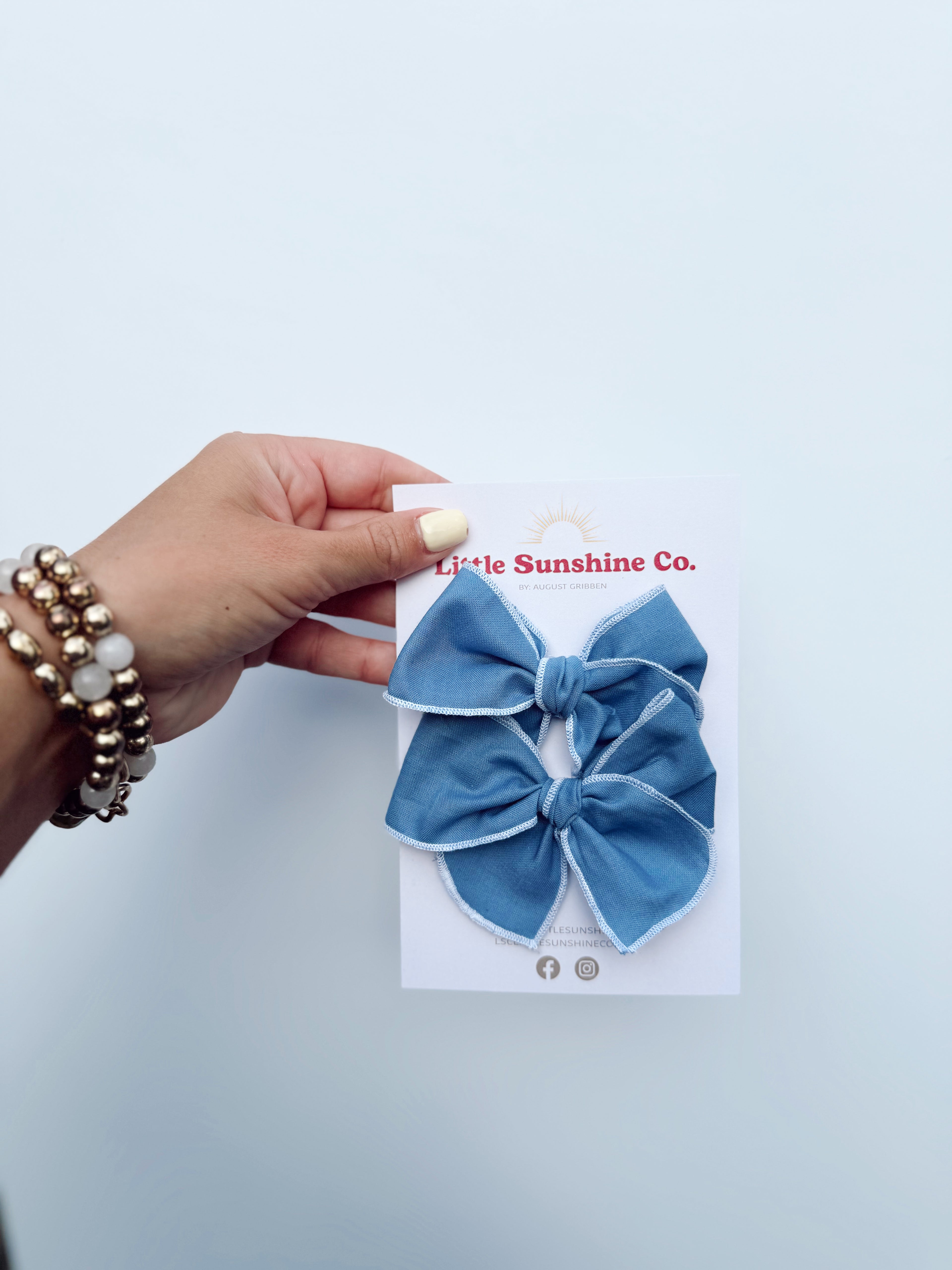 Coastal Blue Hair Bows
