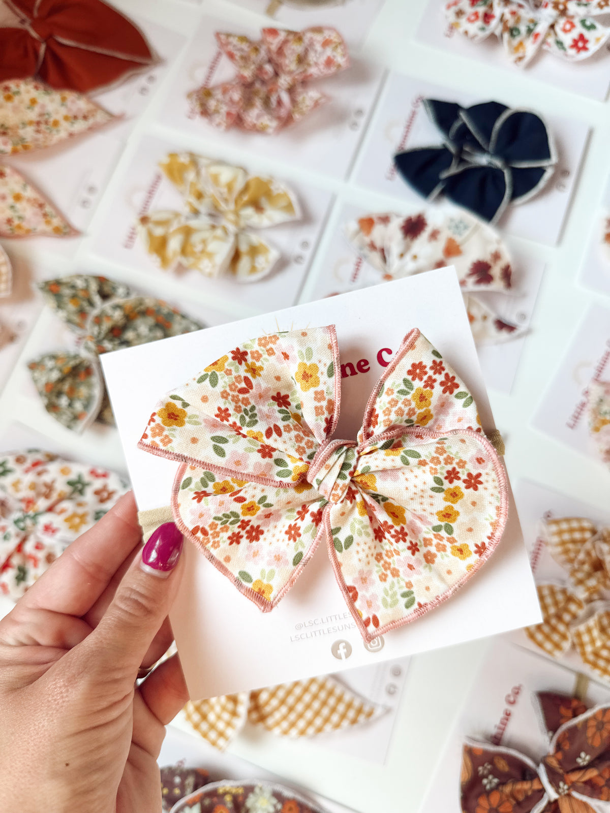 Apple Blossom Hair Bows 🌸🍎