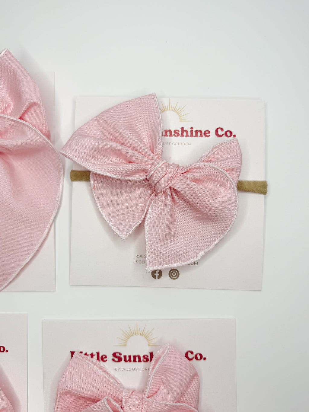 Light Pink Fable Hair Bows
