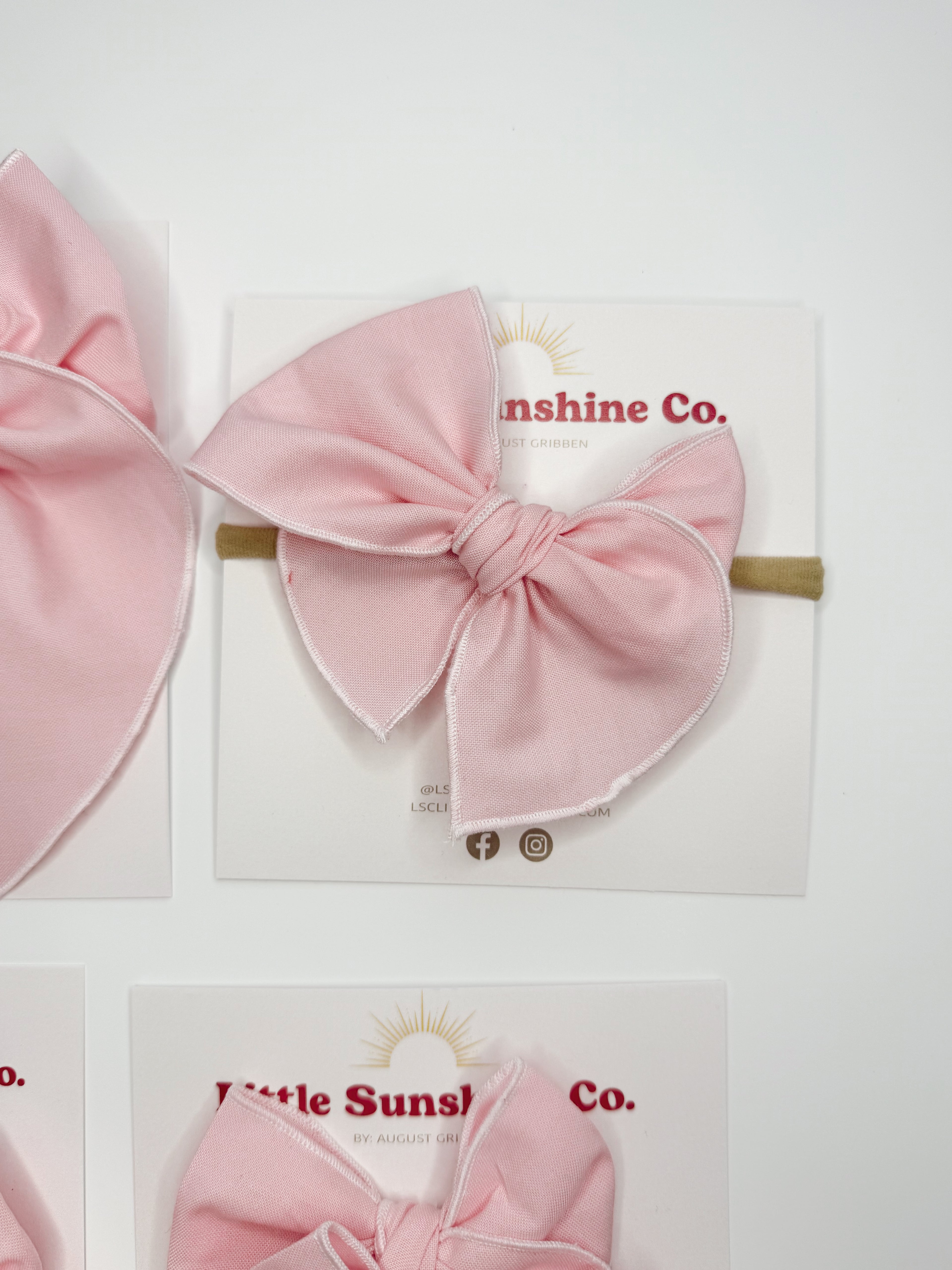Light Pink Fable Hair Bows