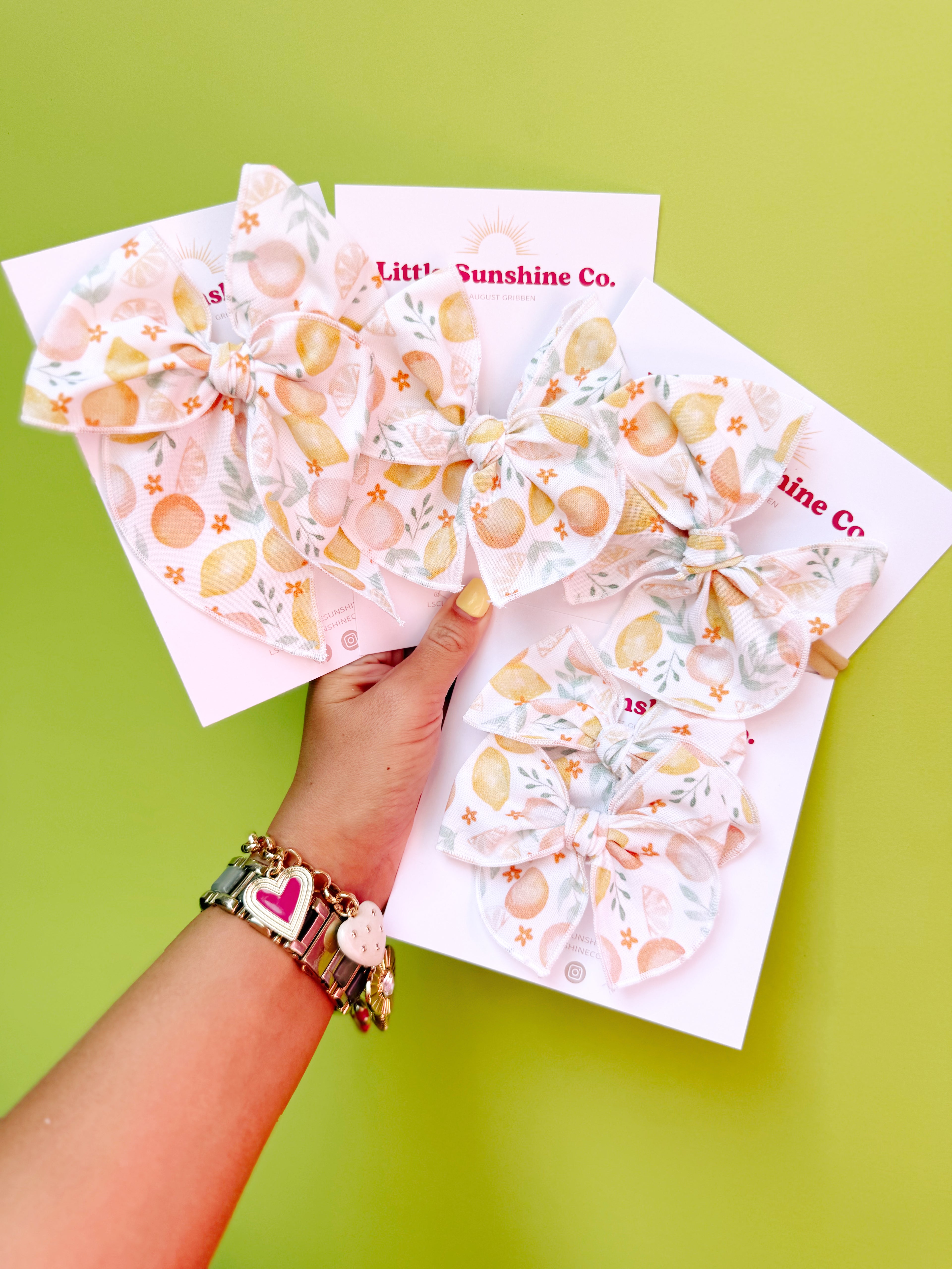Citrus Breeze Hair Bows 🍊🍋