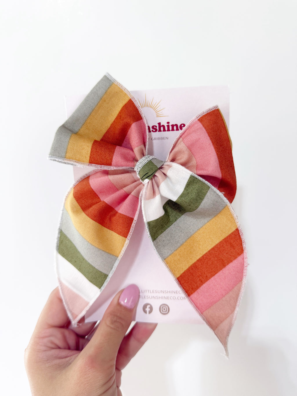 Muted Multi-Striped Bows