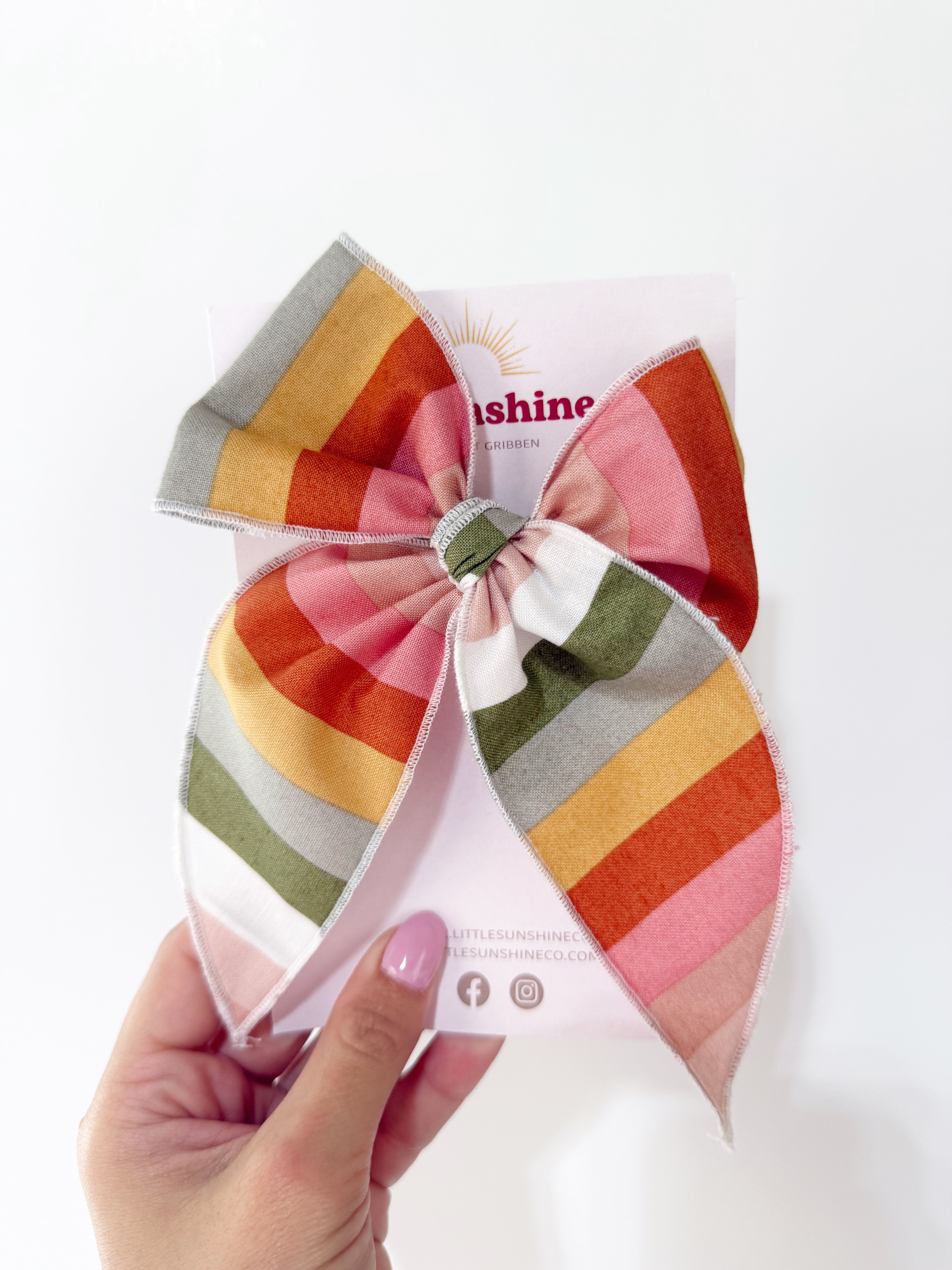 Muted Multi-Striped Bows