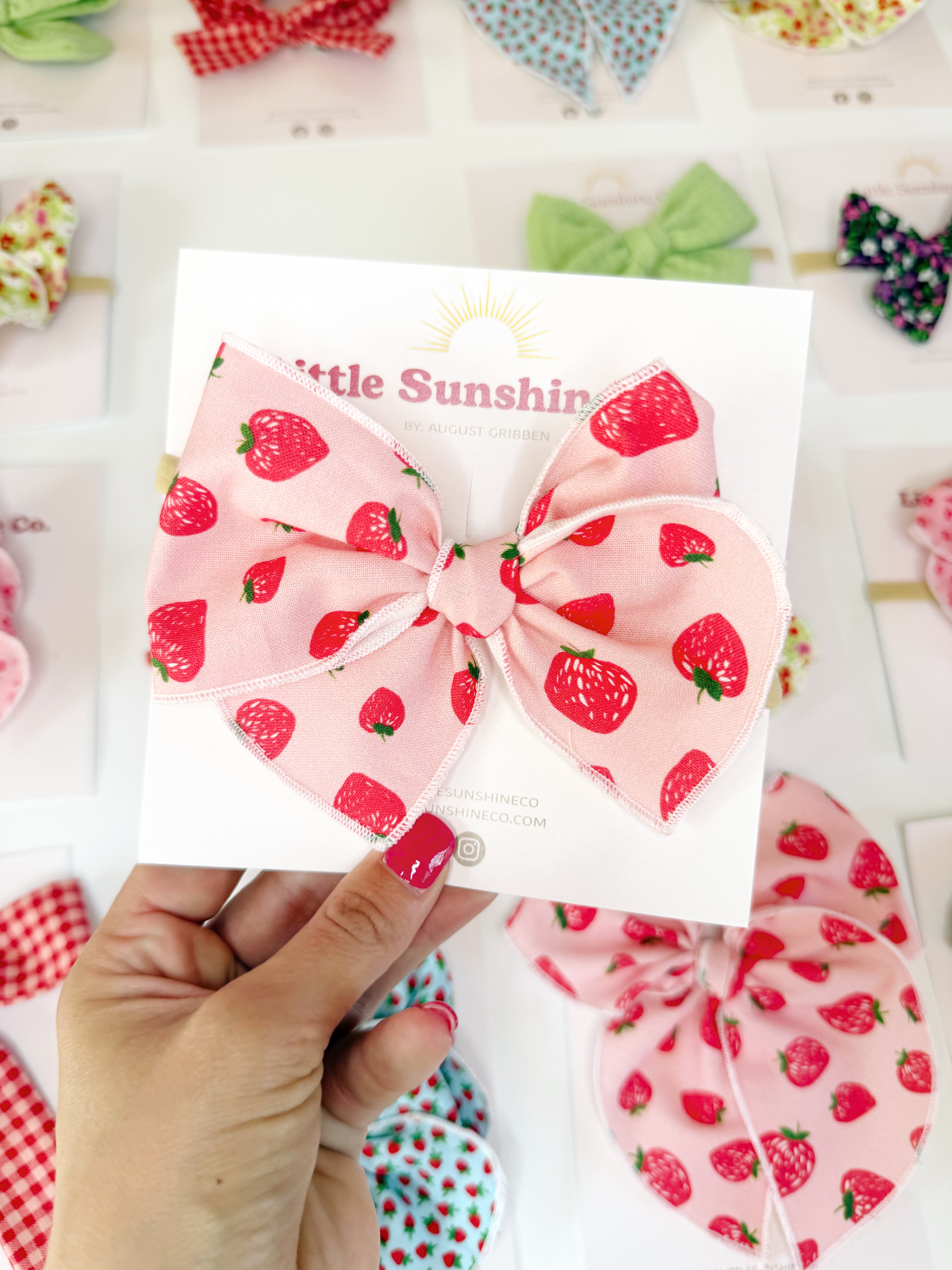 Summer Berries Hair Bows 🍓