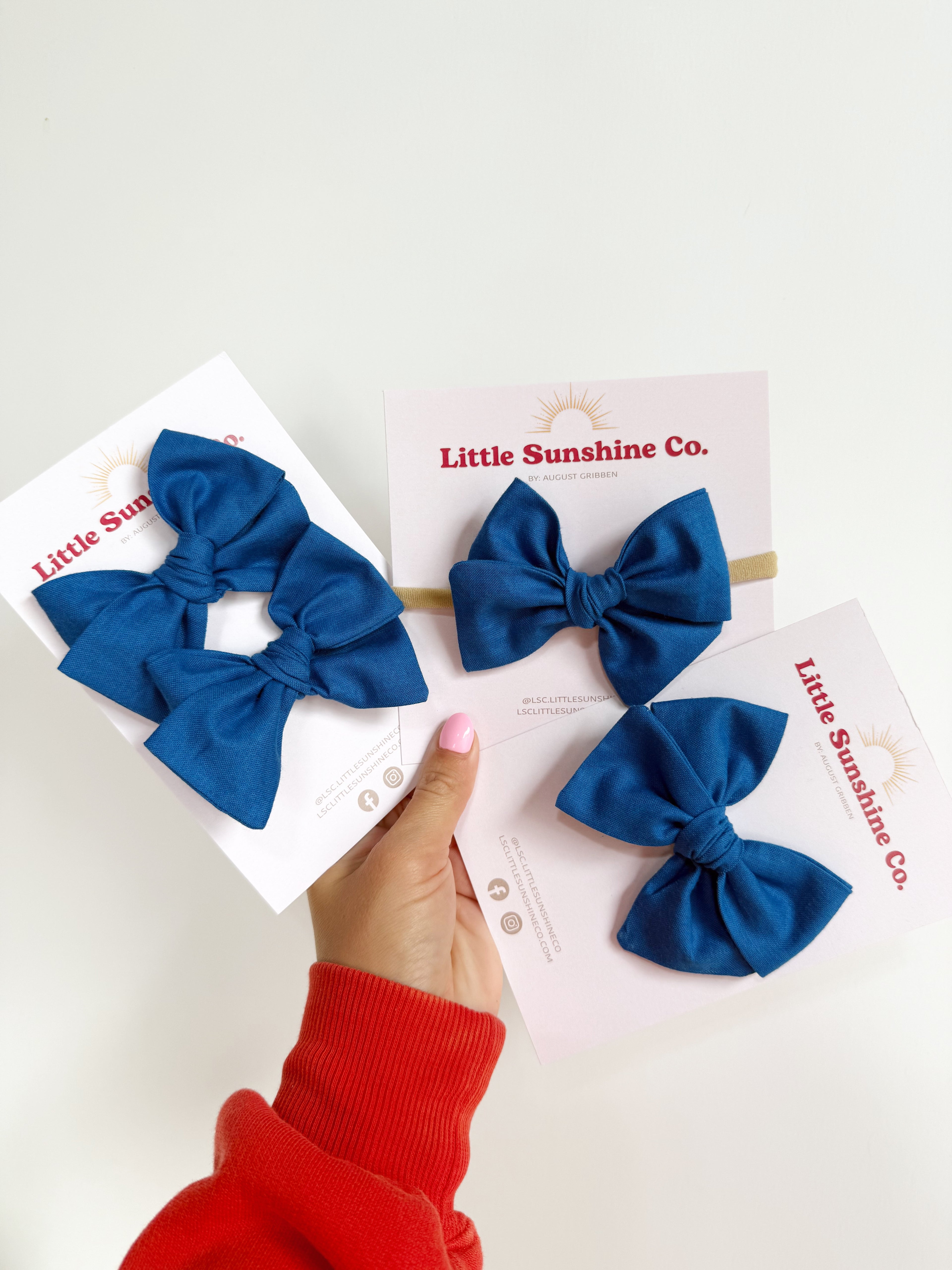 Blue Pinwheel Bows