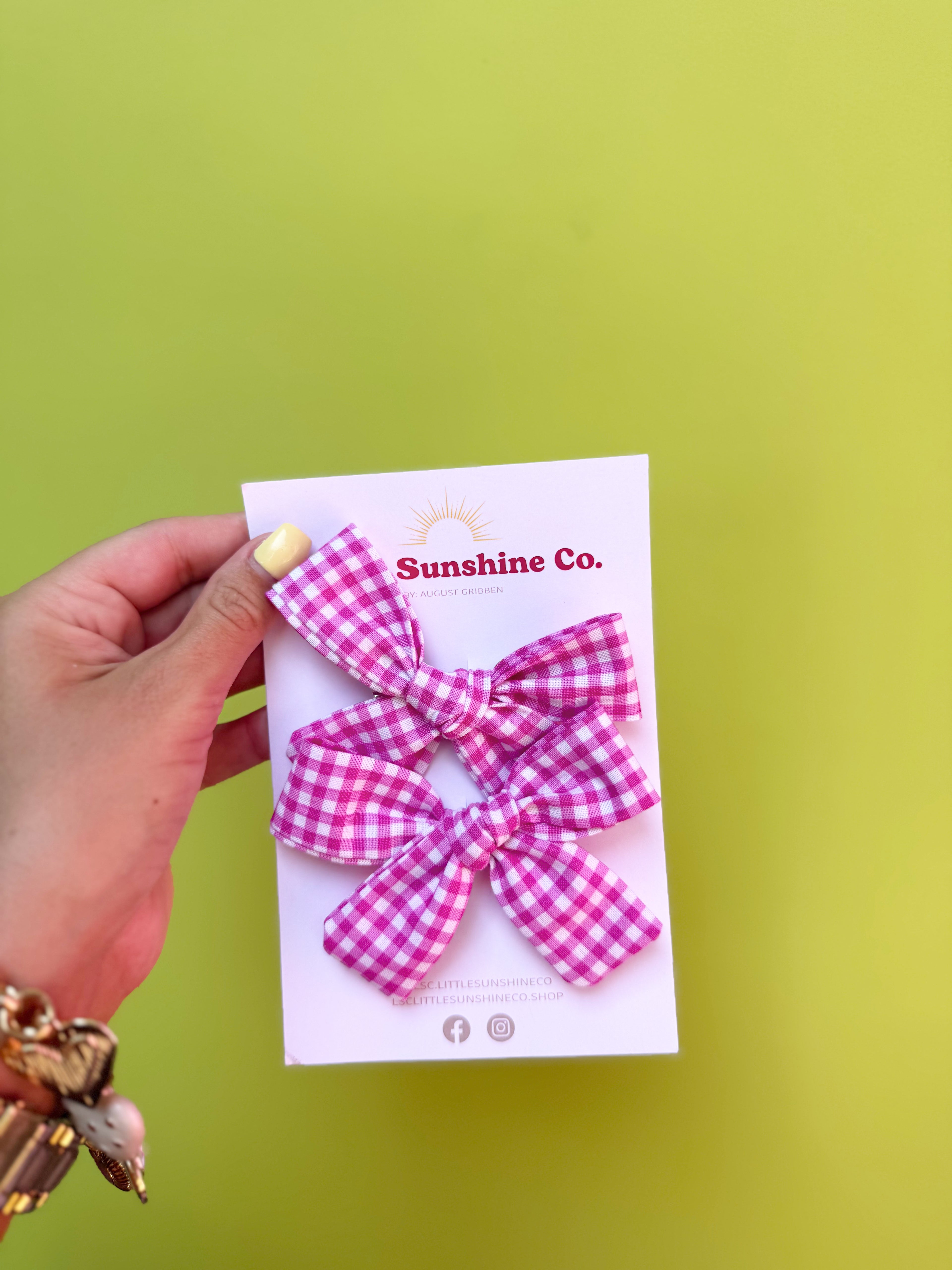 Light Purple Gingham Bows 💜