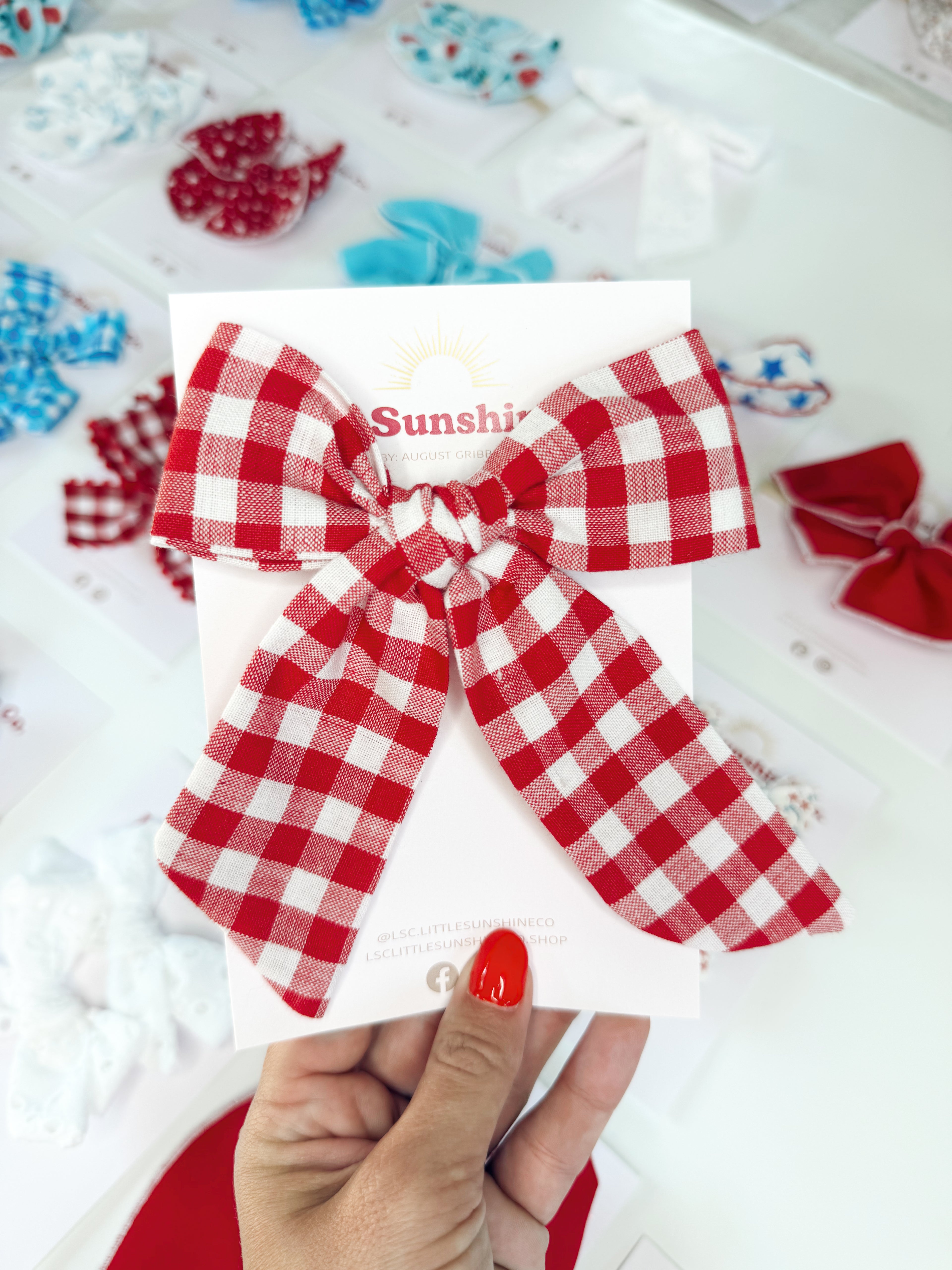 Firecracker Picnic Hair Bows 🧨