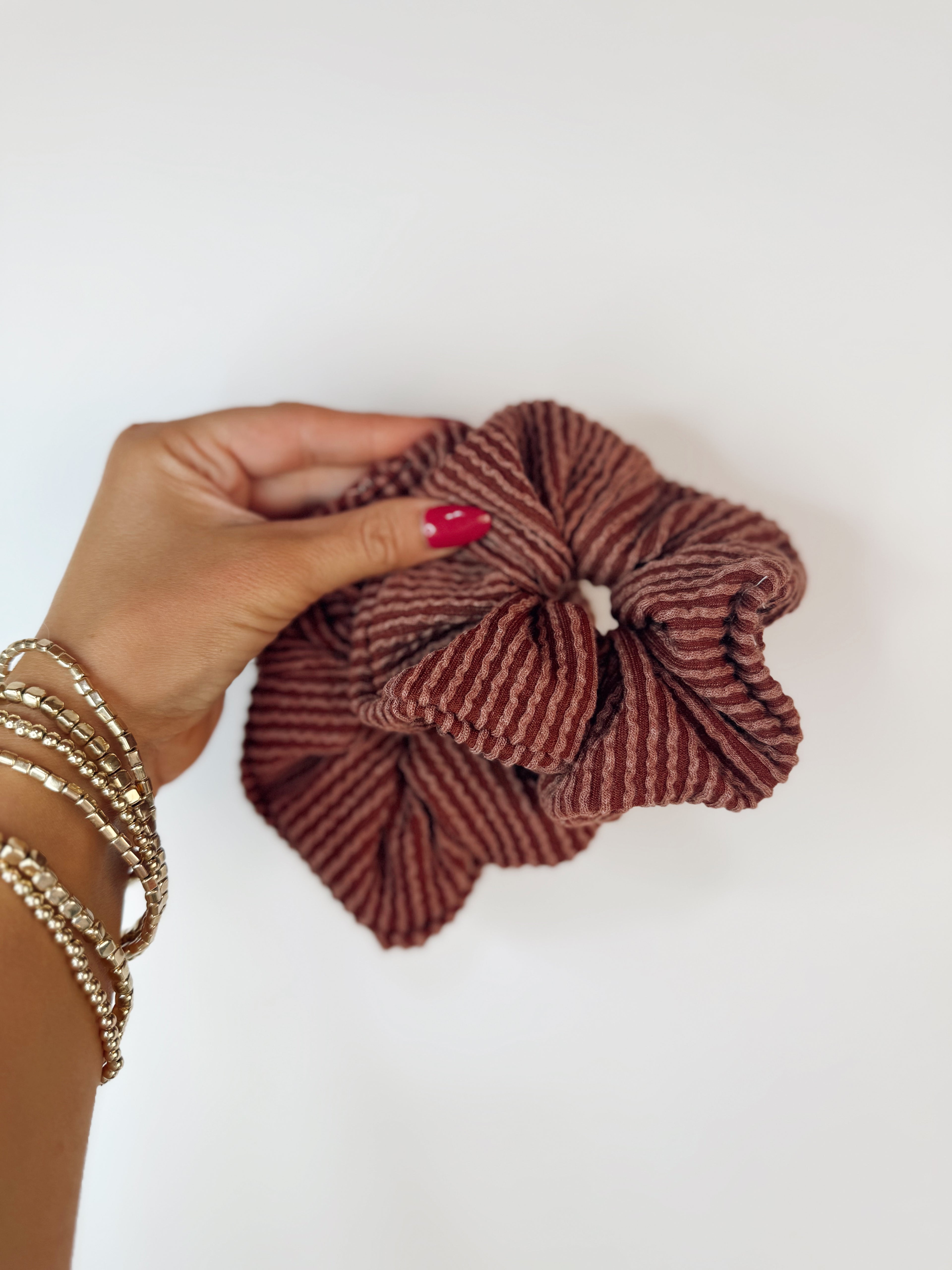 Ribbed Wavy Hair Scrunchies