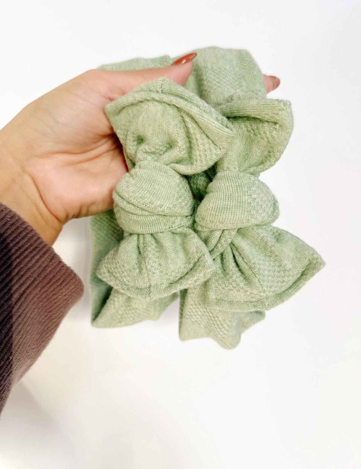 Light Green Checkered Headwraps