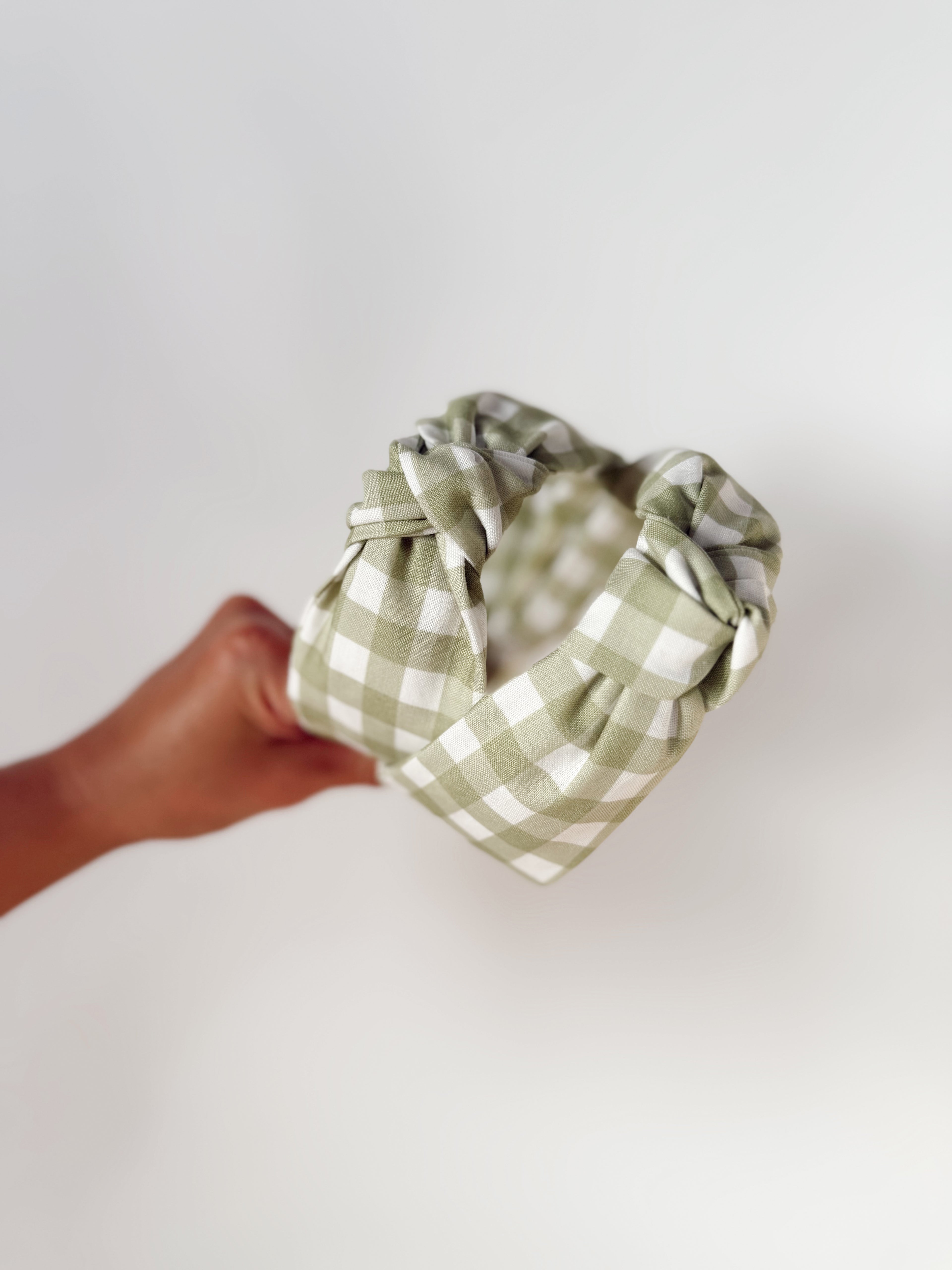 Garden Gingham Knotted Headband