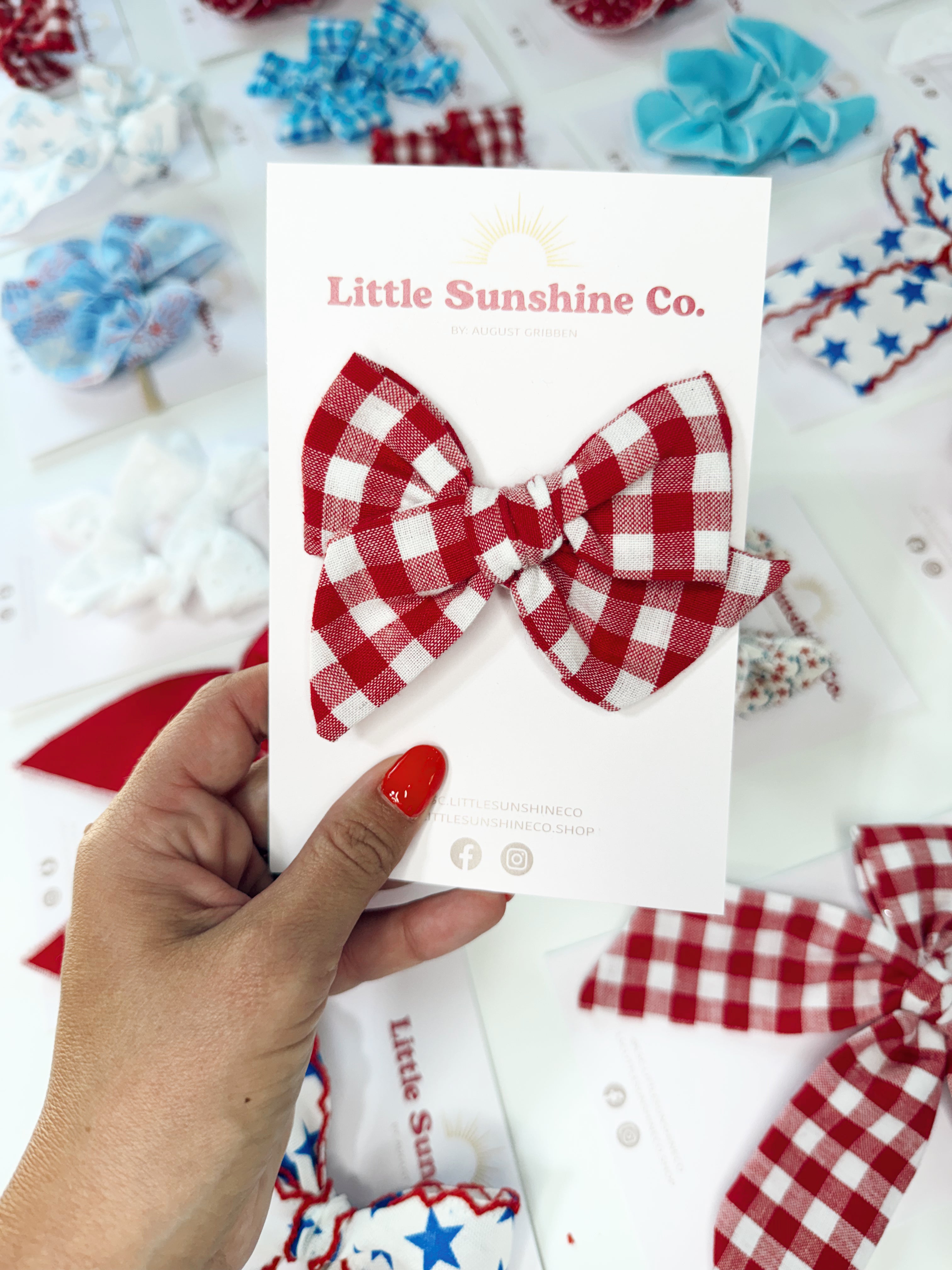 Firecracker Picnic Hair Bows 🧨