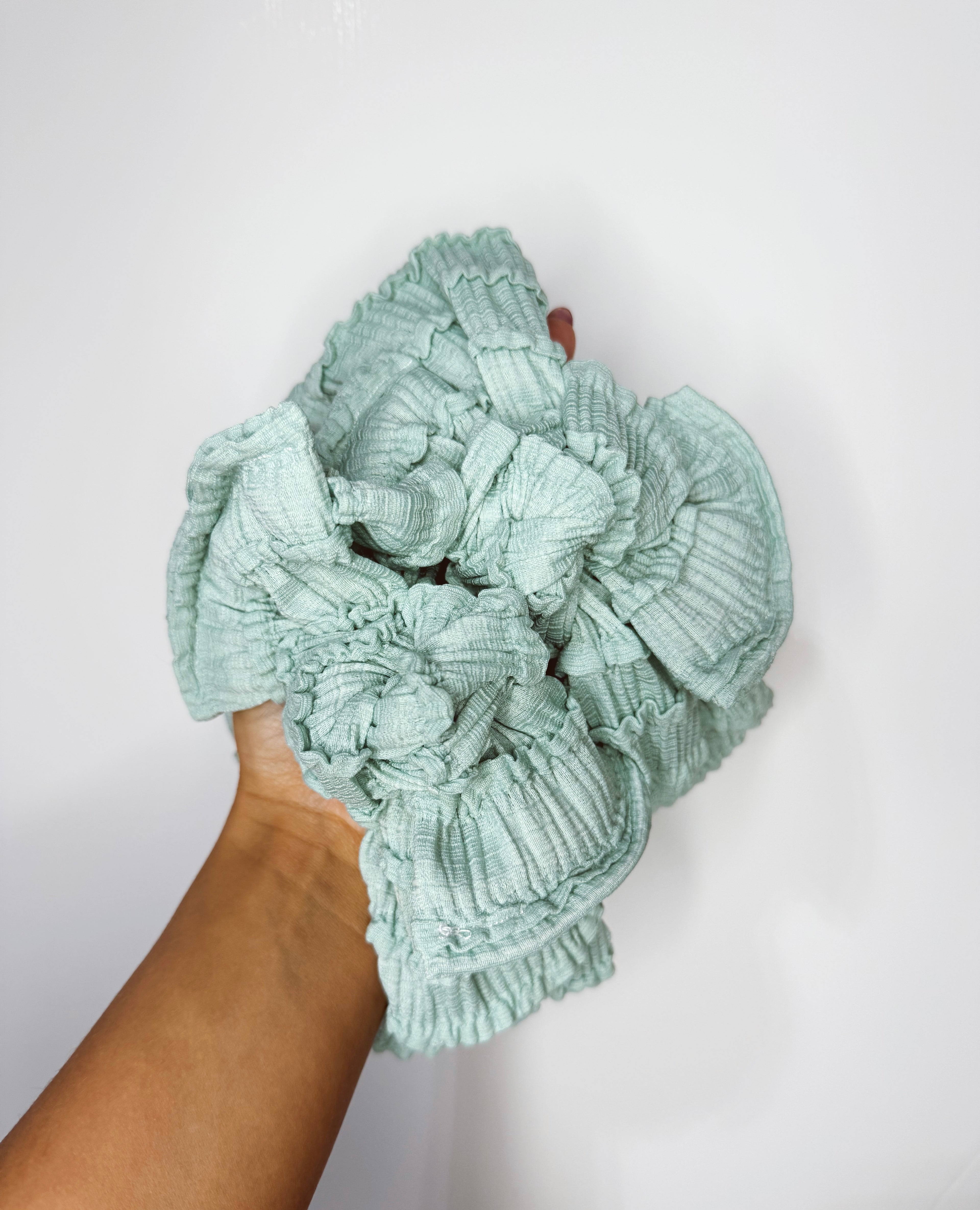 Teal Crinkle Headwraps