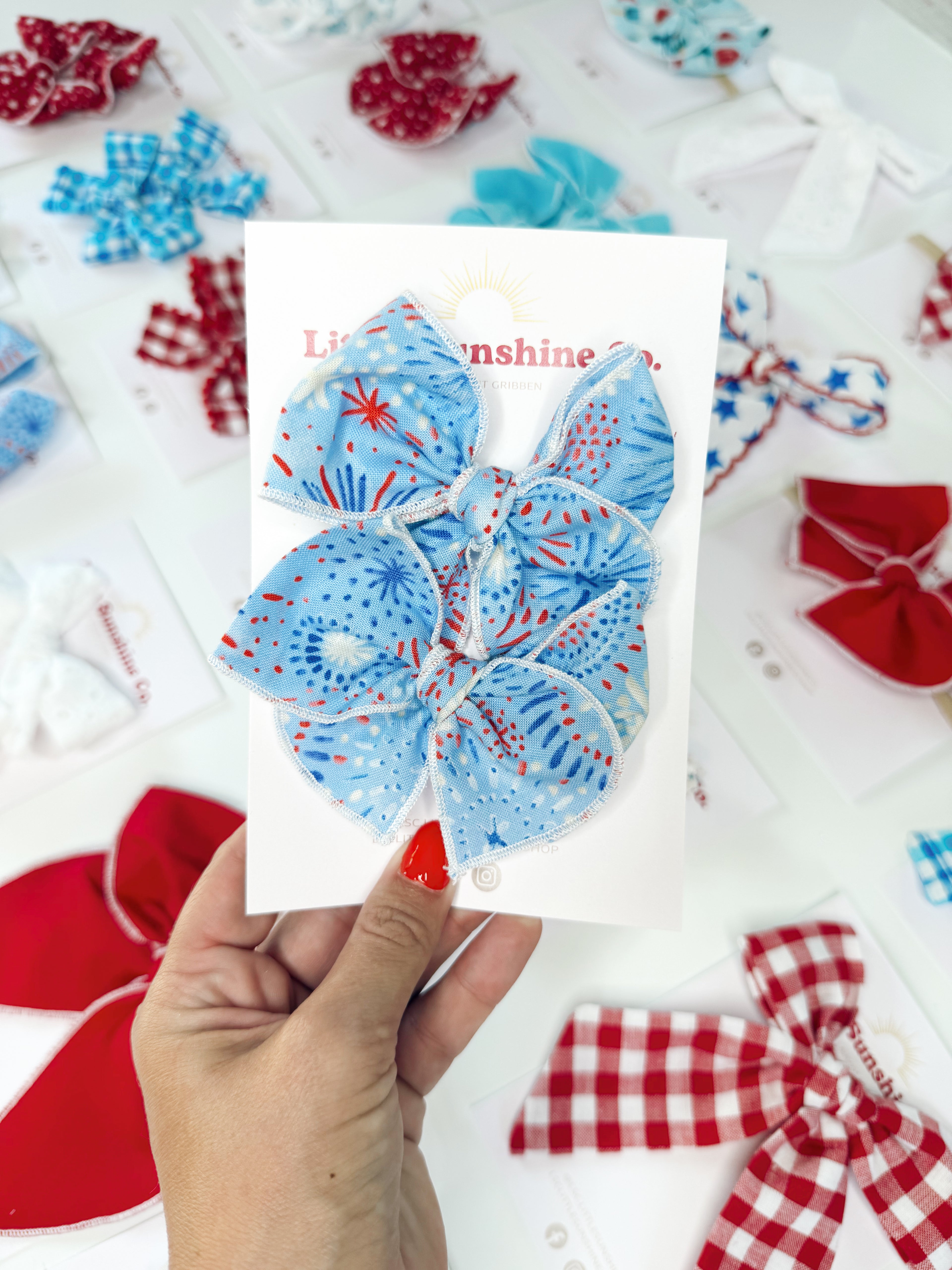 Freedom Skies Hair Bows