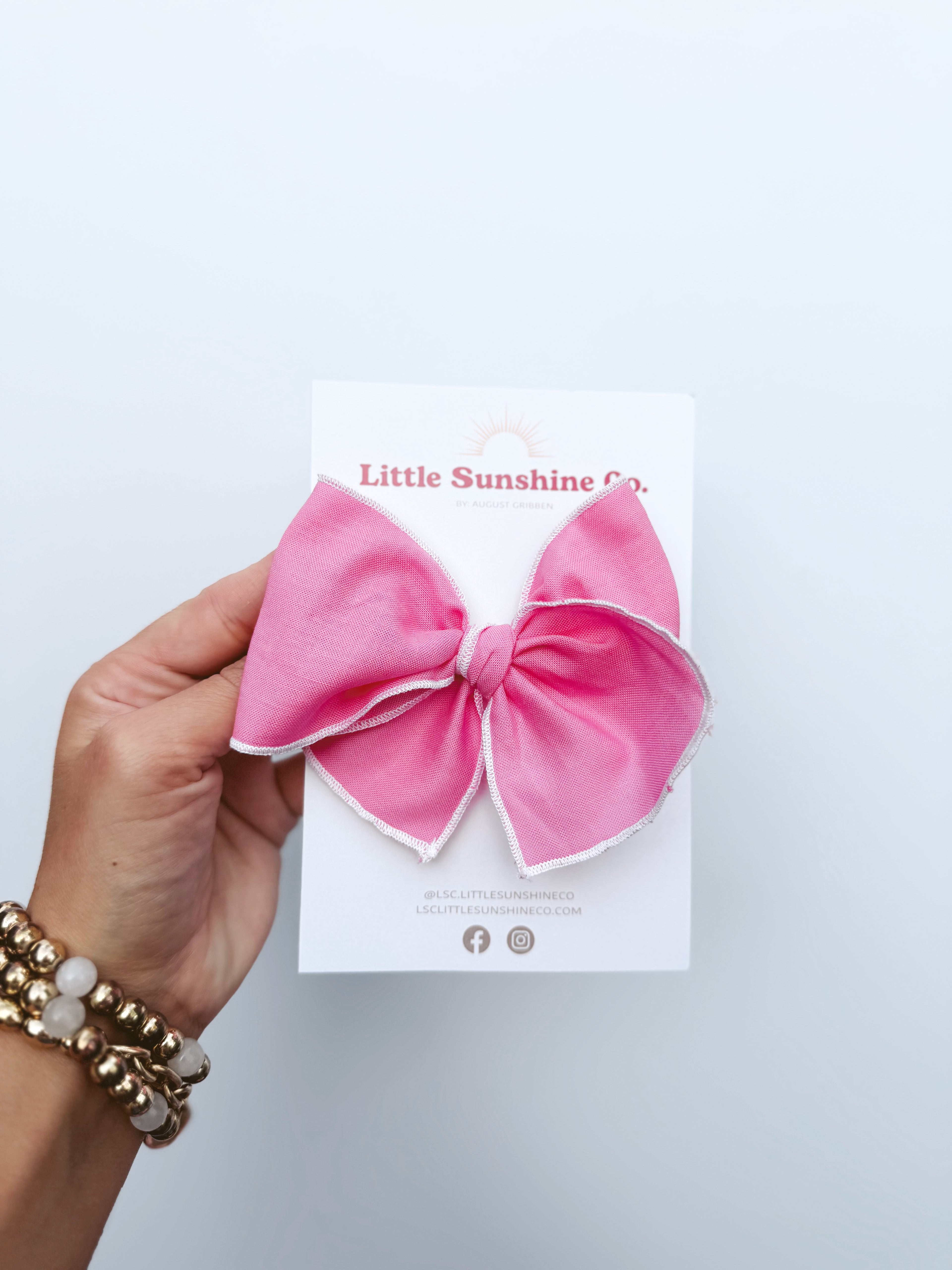 Pink Lemonade Hair Bows