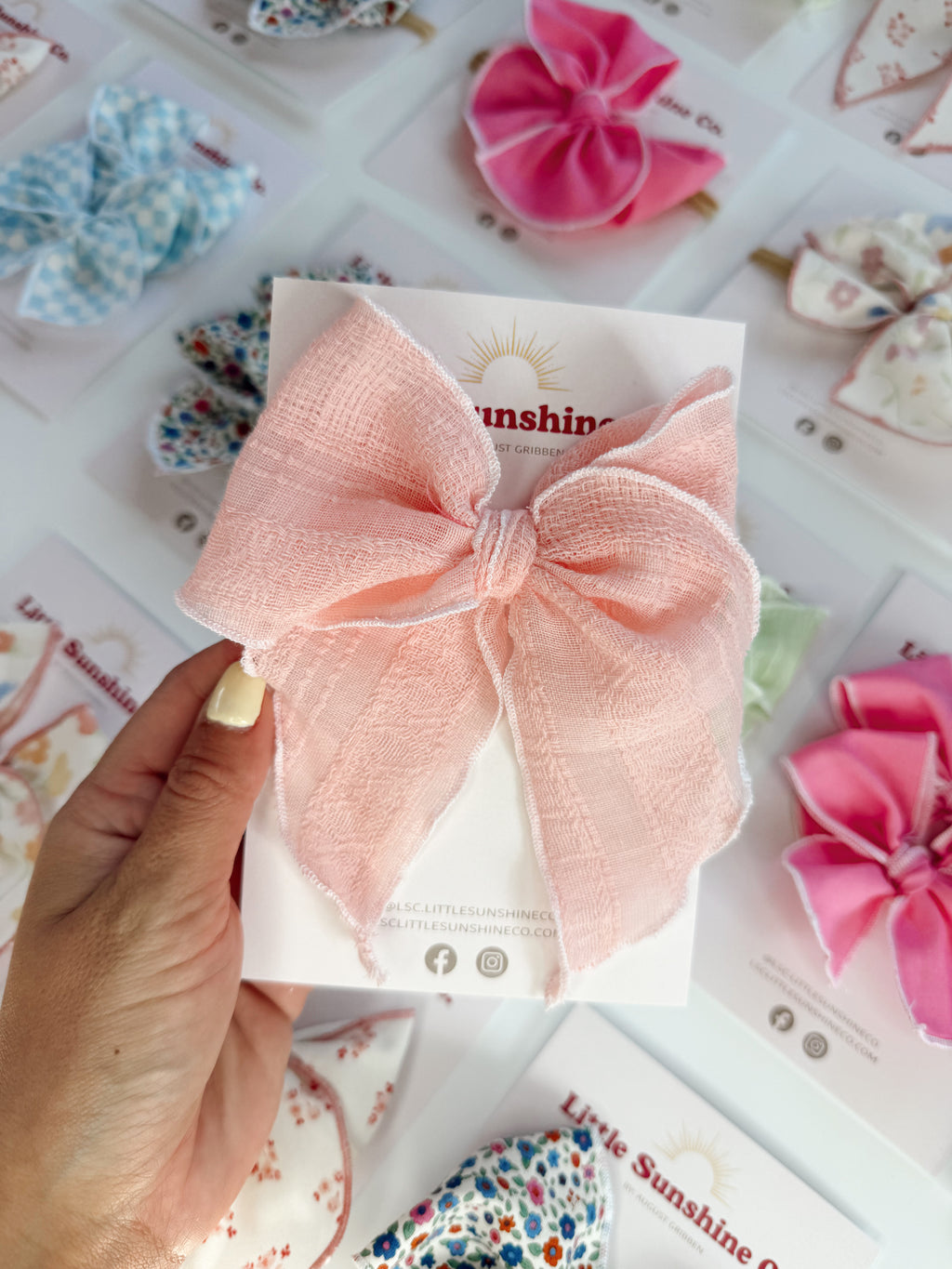 Lainey Pink Hair Bows