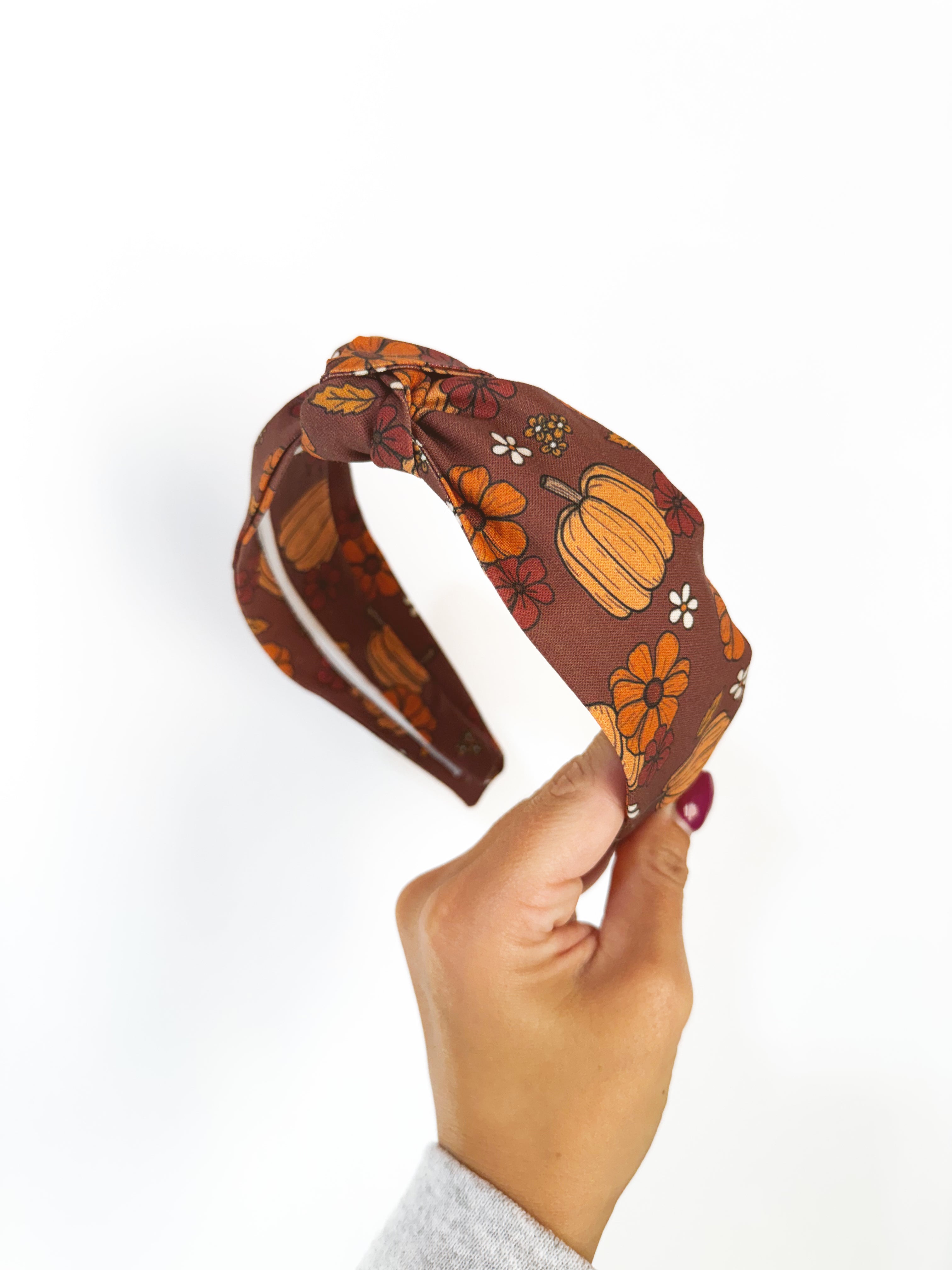 Pumpkin Picking Knotted Headbands