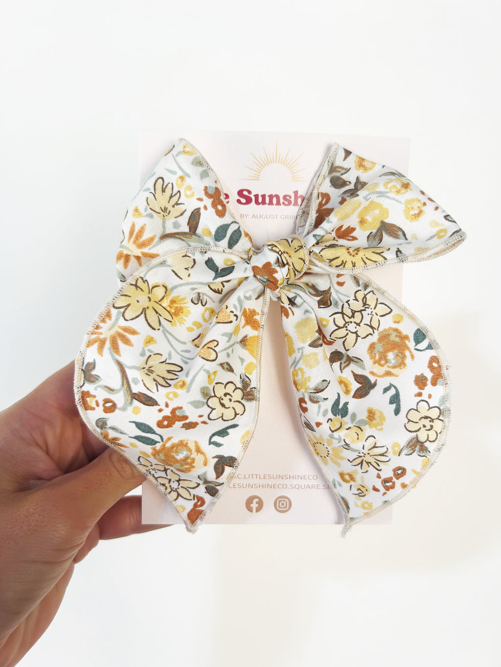 Yellow Floral Fable Bows