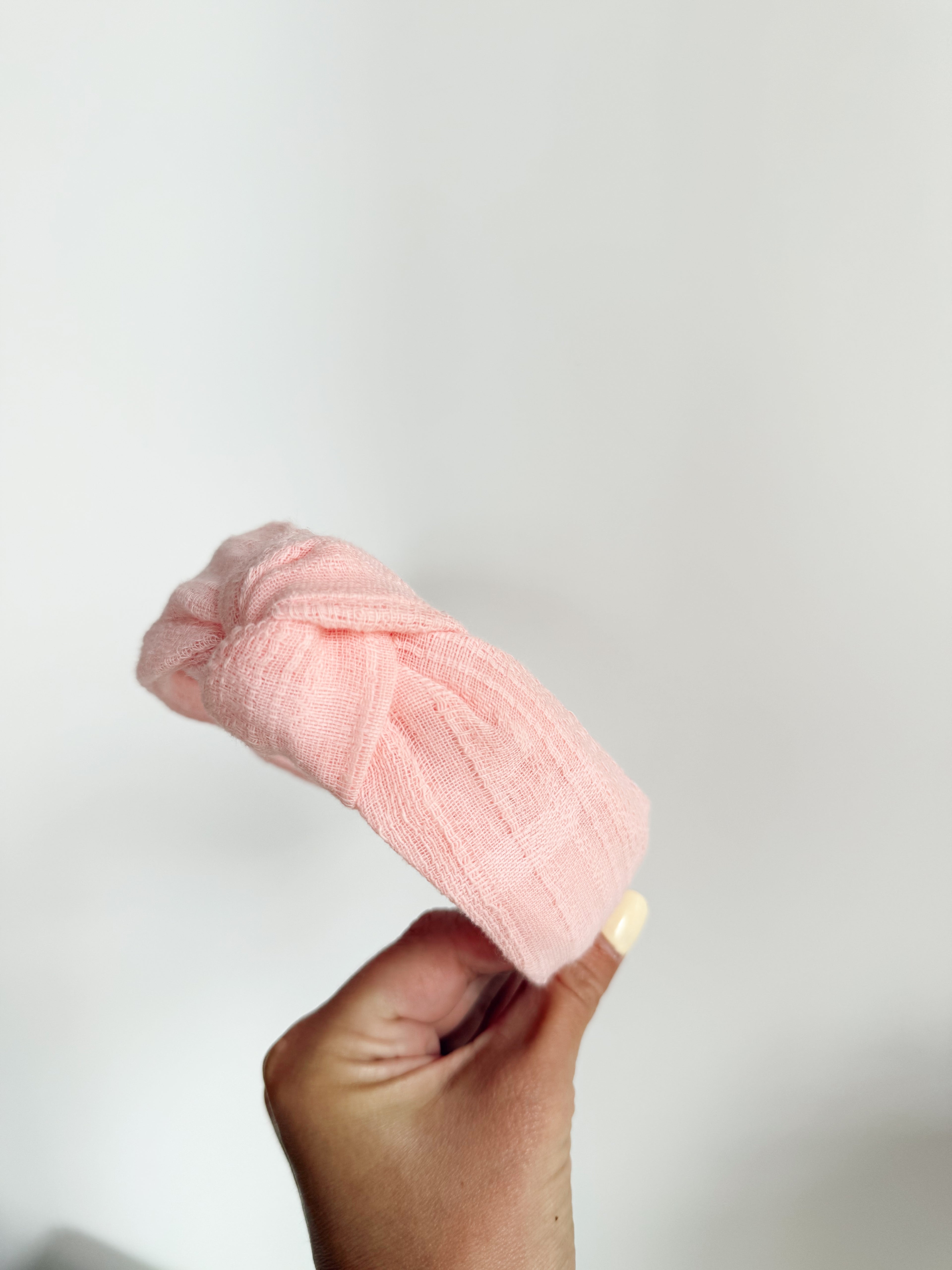 Lainey Pink Knotted Headband