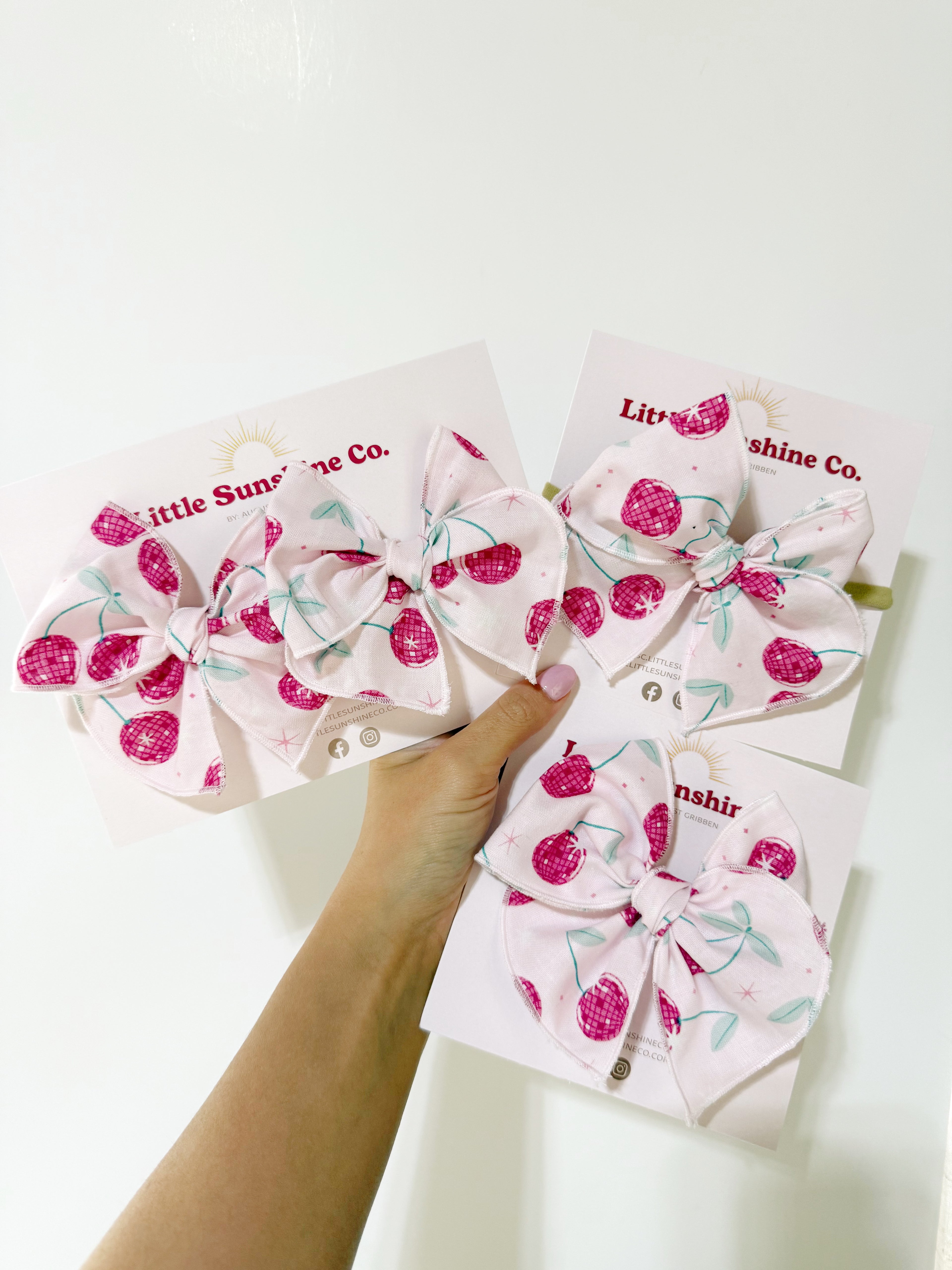 Cherry Disco Bows