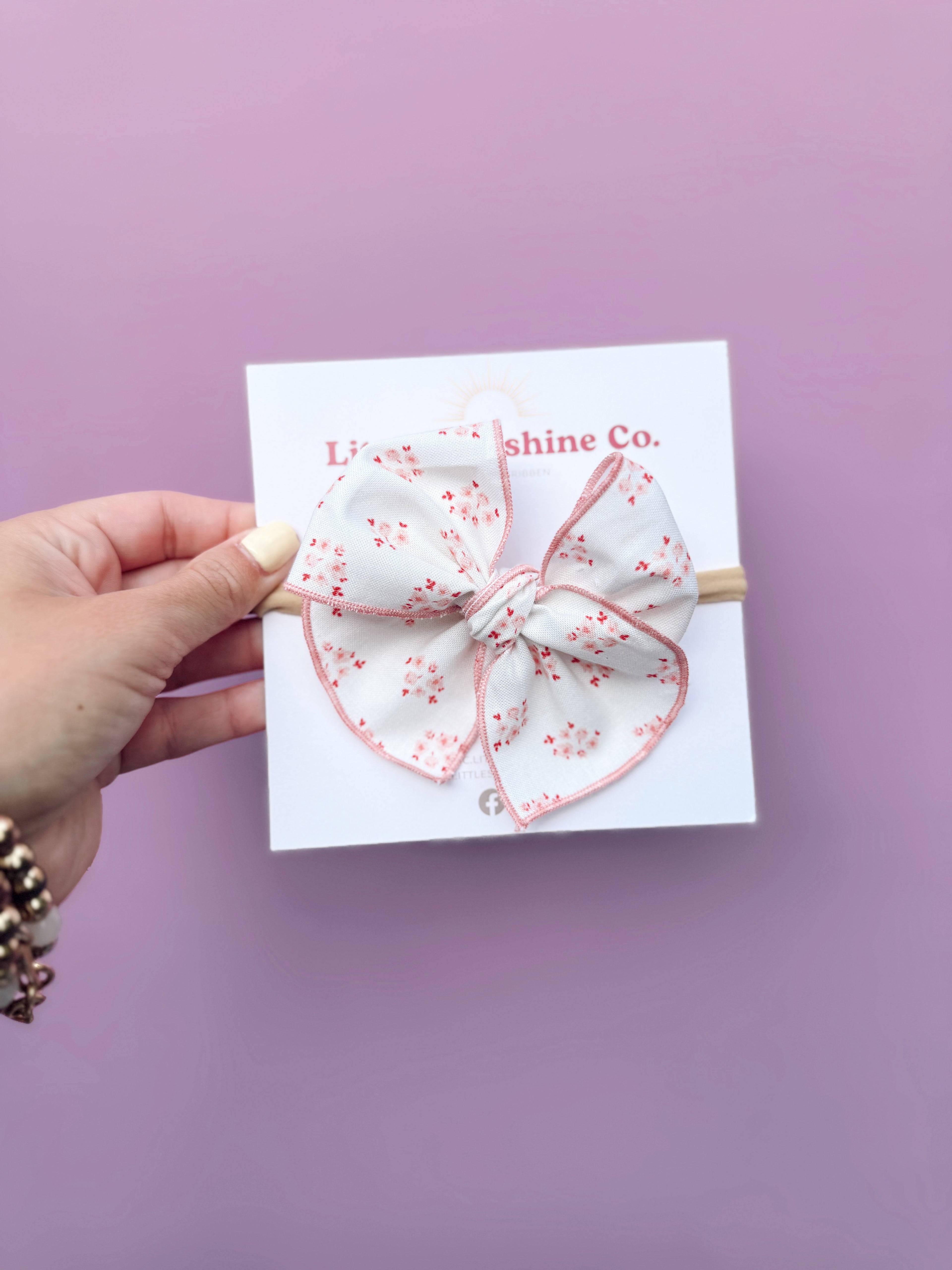 Cherry Blossom Floral Hair Bows