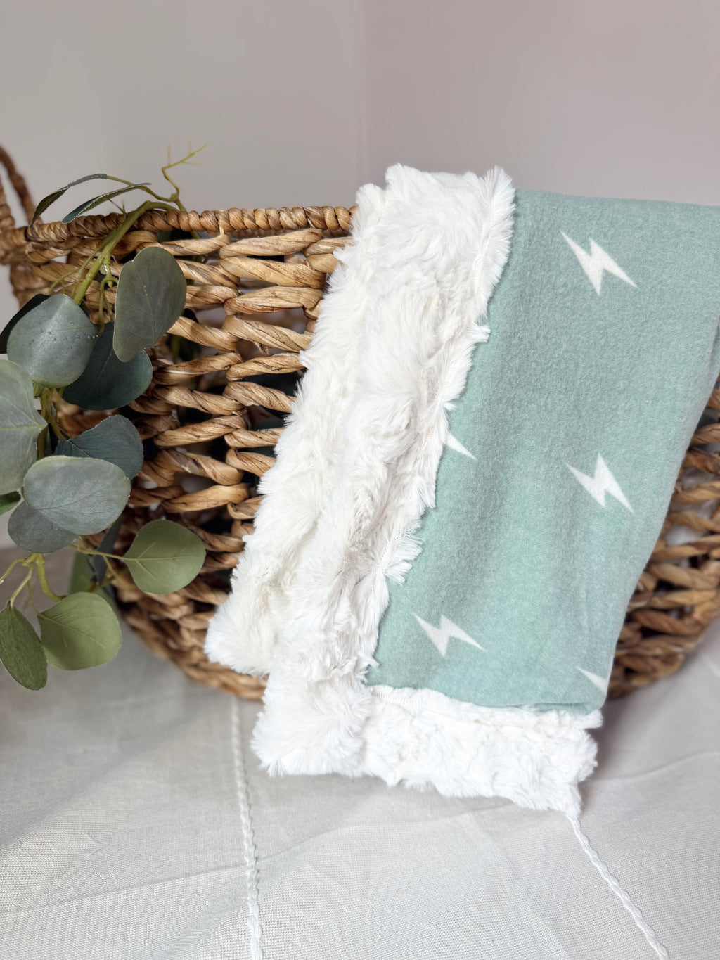 Light Green Lightening Boltz Snuggle Blankets