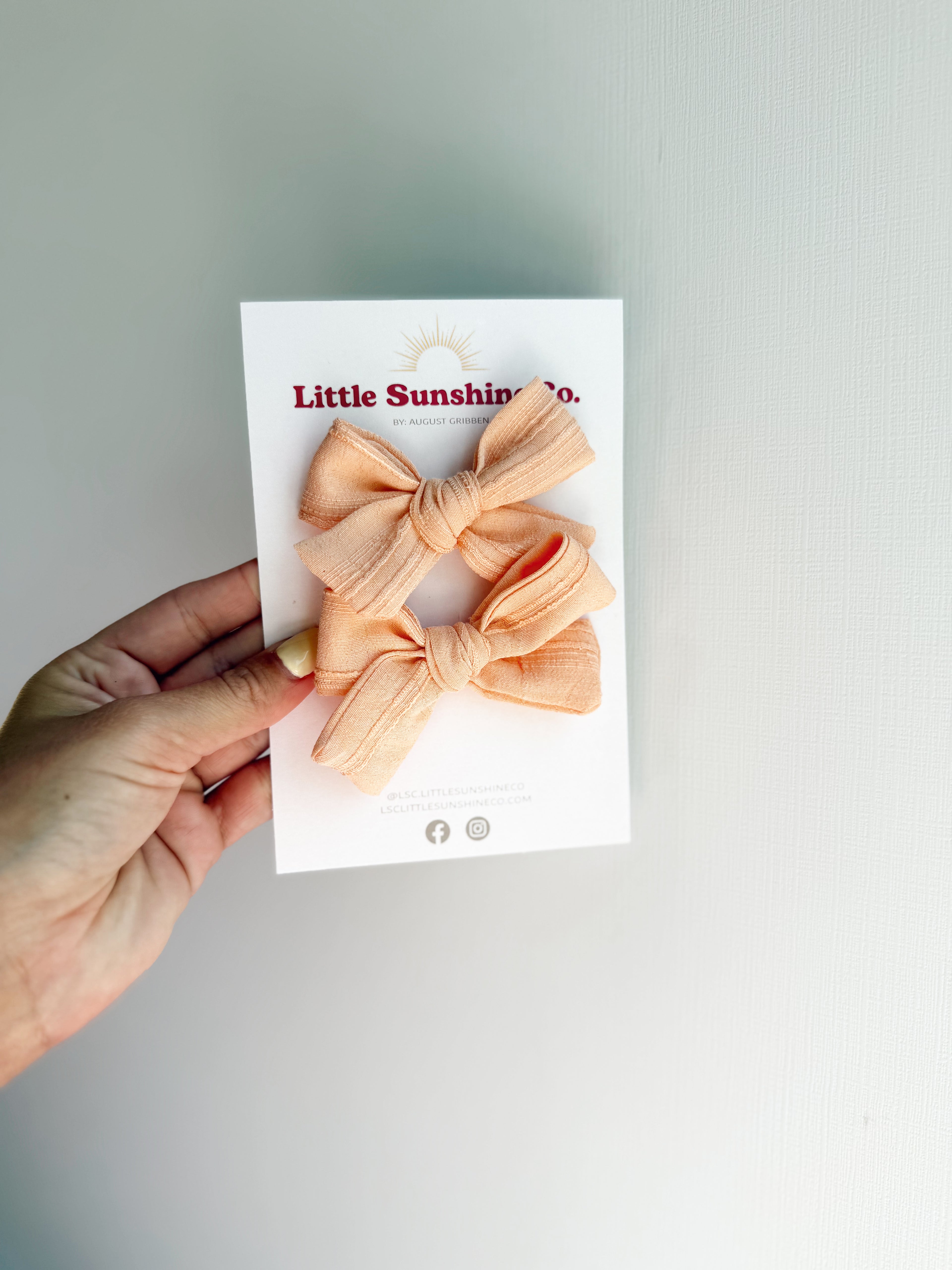 Apricot Dream Hair Bows