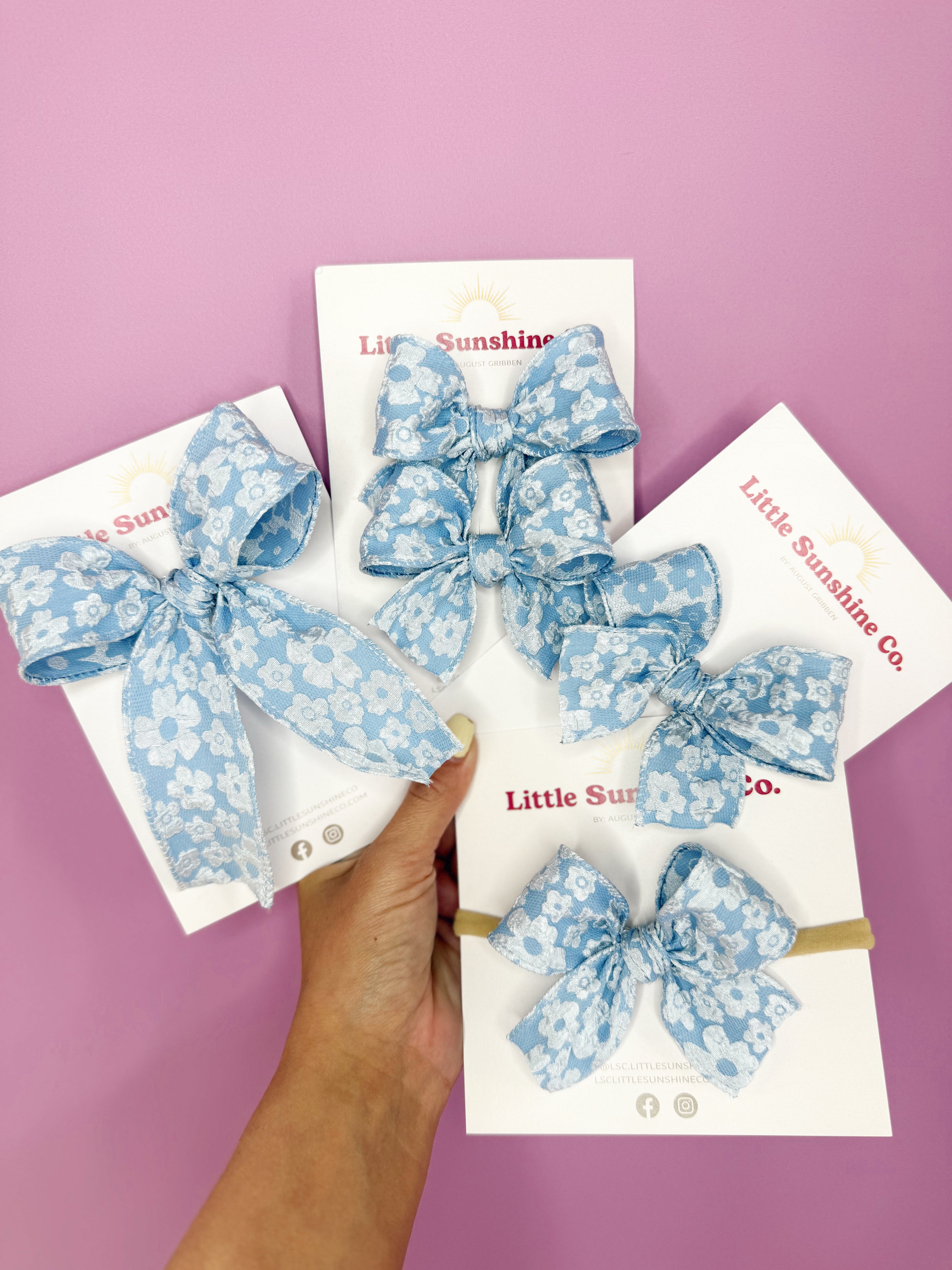 Bluebell Bloom Ribbon Bows