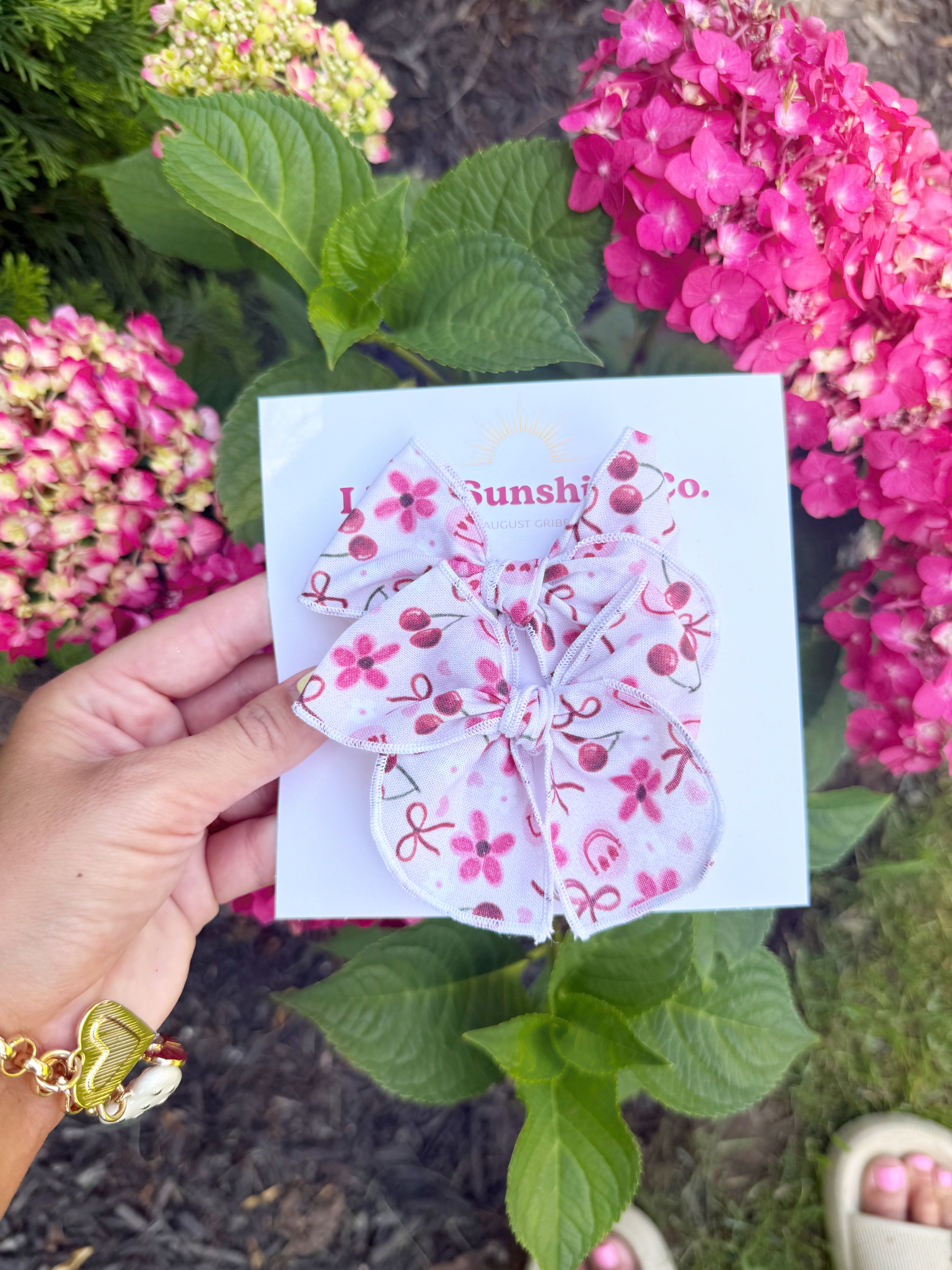 Cherry Blossoms Hair Bows 🌸🍒
