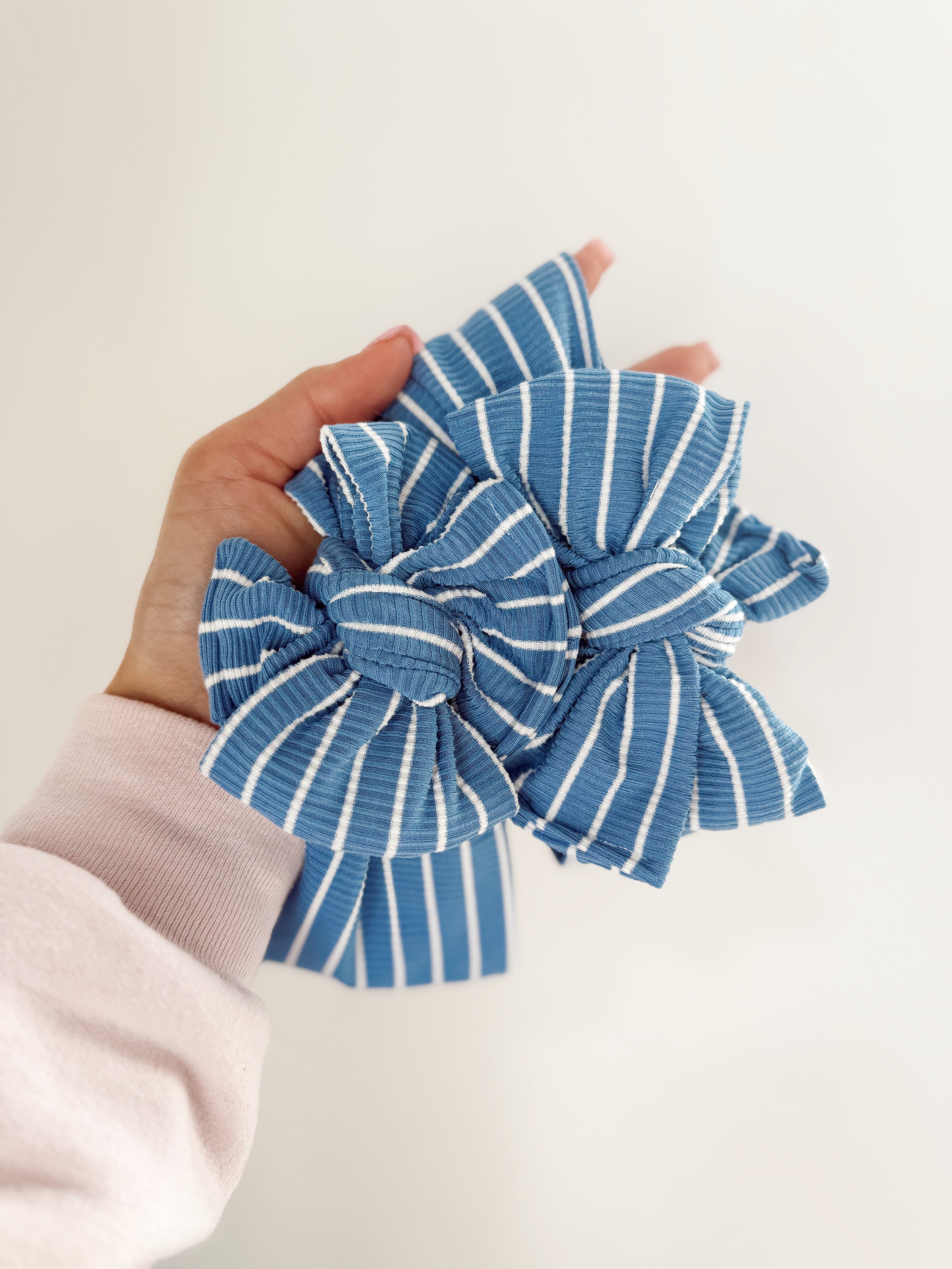 Blue Striped Headwraps